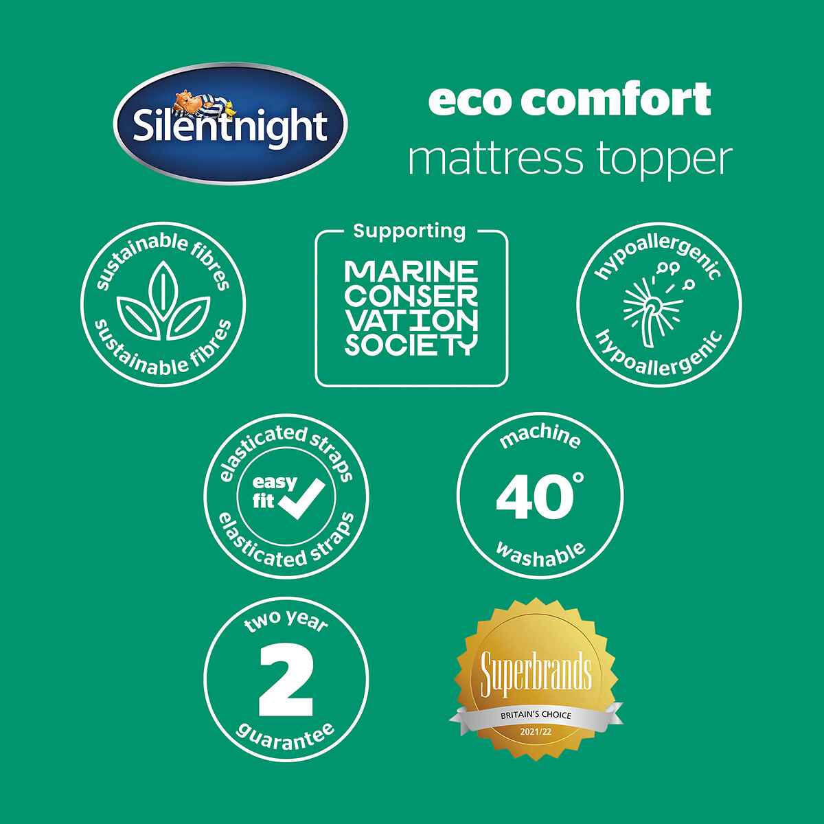 silentnight eco comfort topper