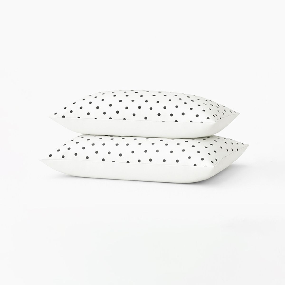Lot de 2 taies d’oreiller imprimées en percale de coton bio, LE POIS, A DEMAIN