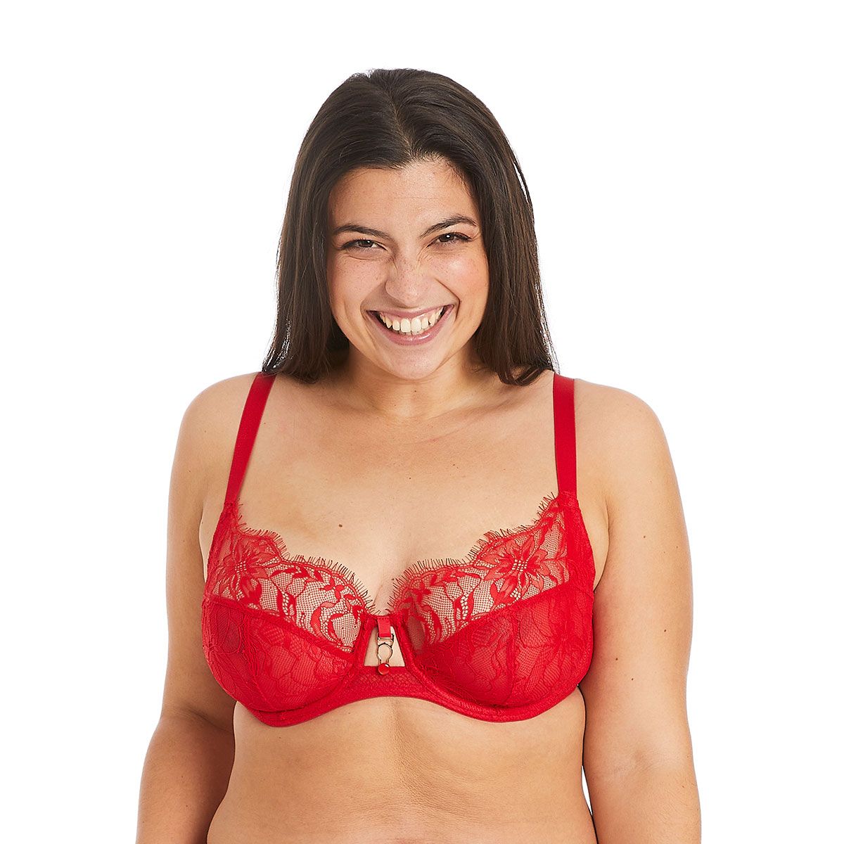 Soutien-gorge BARBARA Avec Armatures - Rouge - Taille 90C - Style Balconnet - Neuf Avec étiquettes