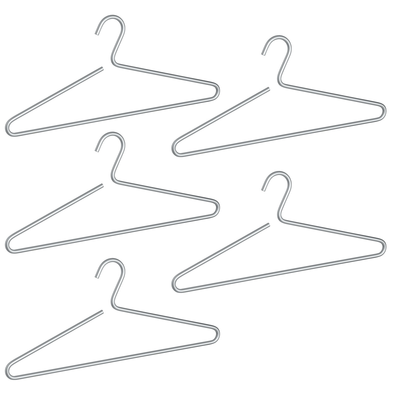Lot de 5 Cintres en aluminium LUX, WENKO