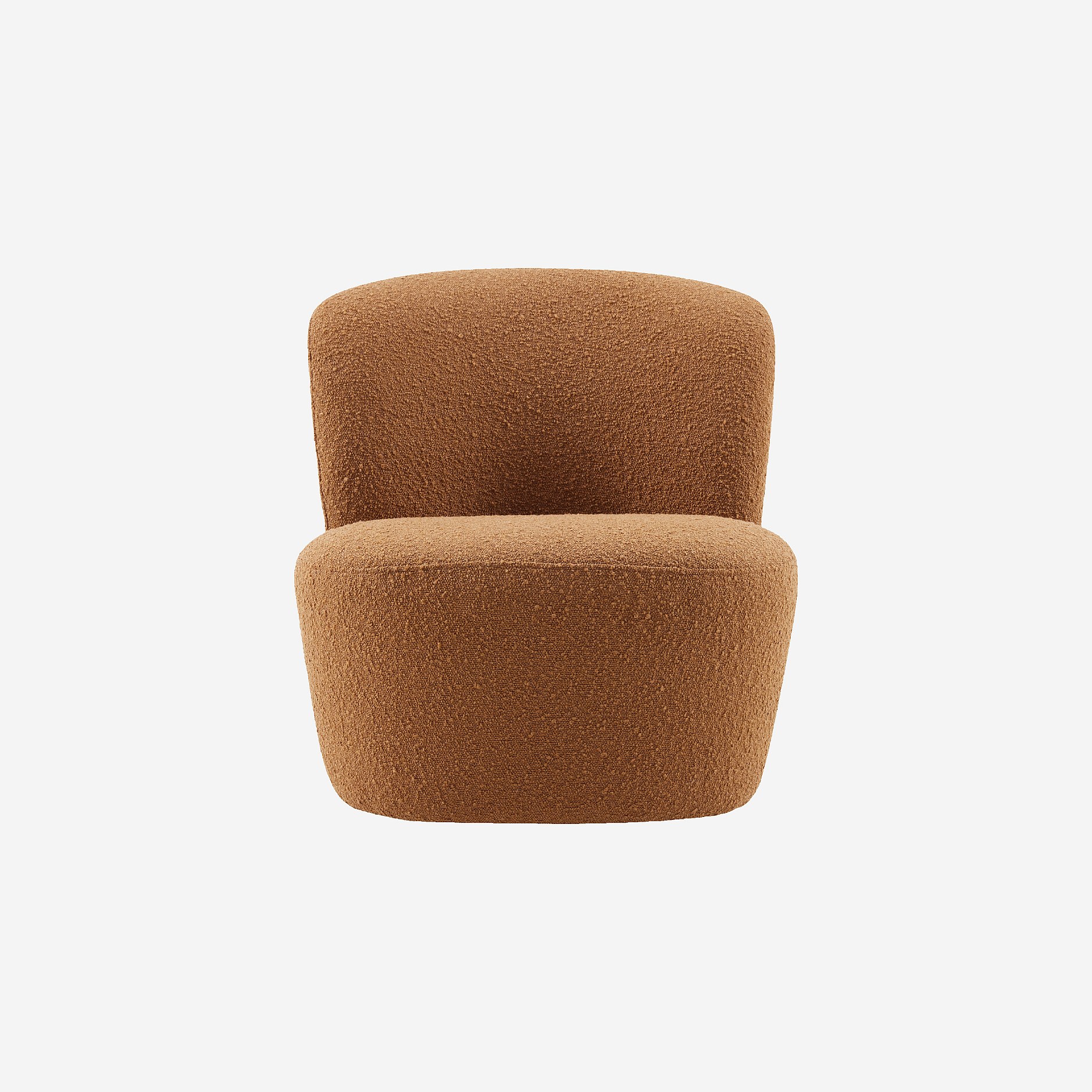 Fauteuil pivotant en tissu bouclette PAULINE, HABITAT
