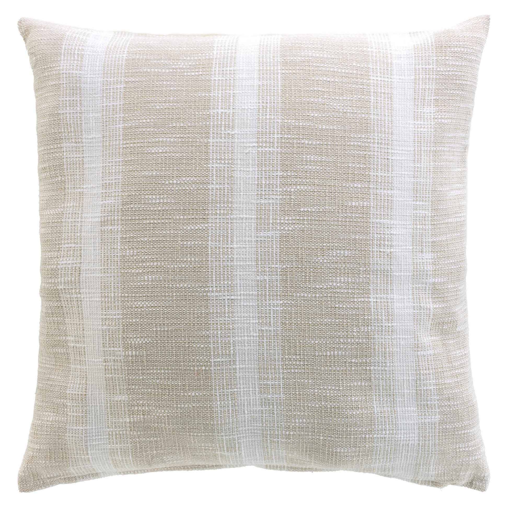 Coussin polycoton tissé à rayures, DOUCEUR D'INTÉRIEUR