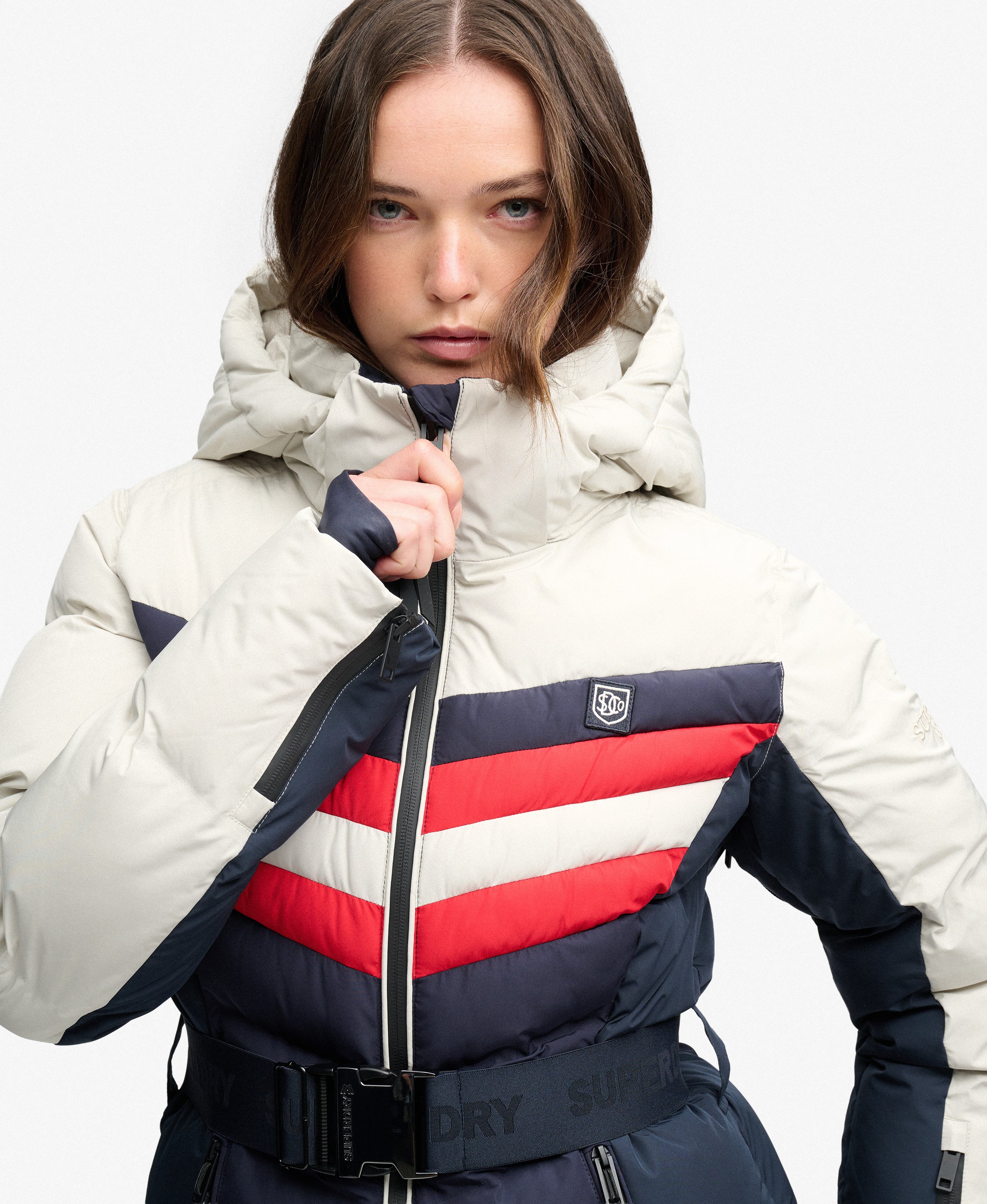 Veste Matelassée Luxe Chevron Ski, SUPERDRY
