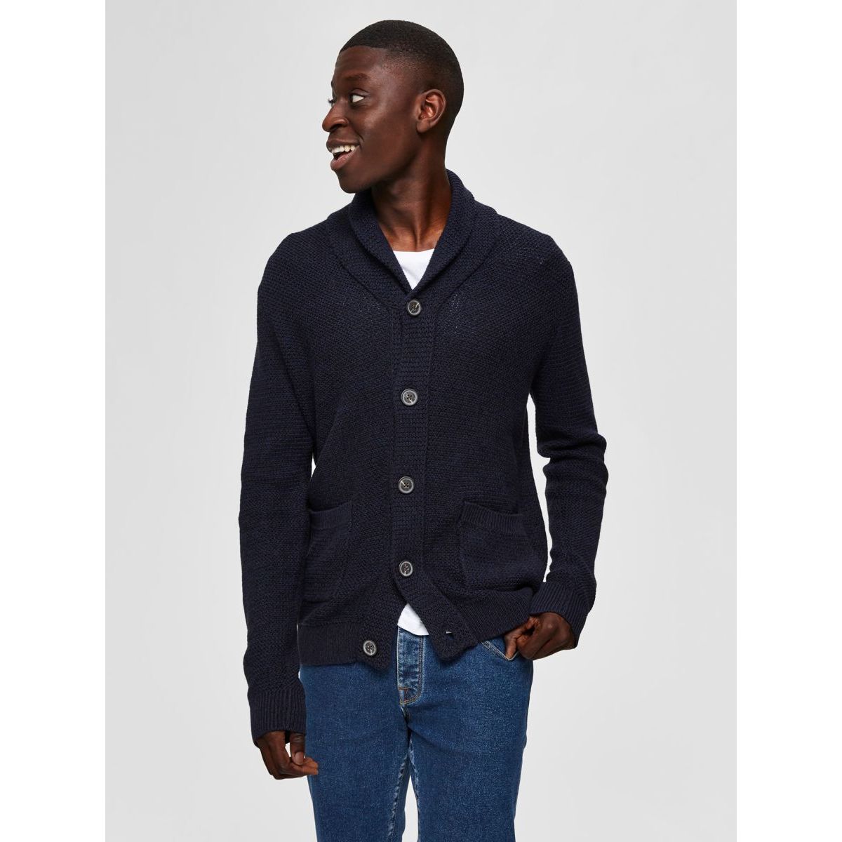 Cardigan col châle online homme