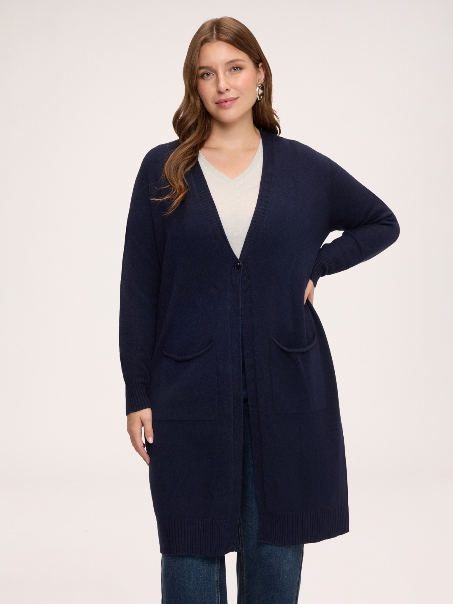 Cardigan col en V, FIORELLA RUBINO