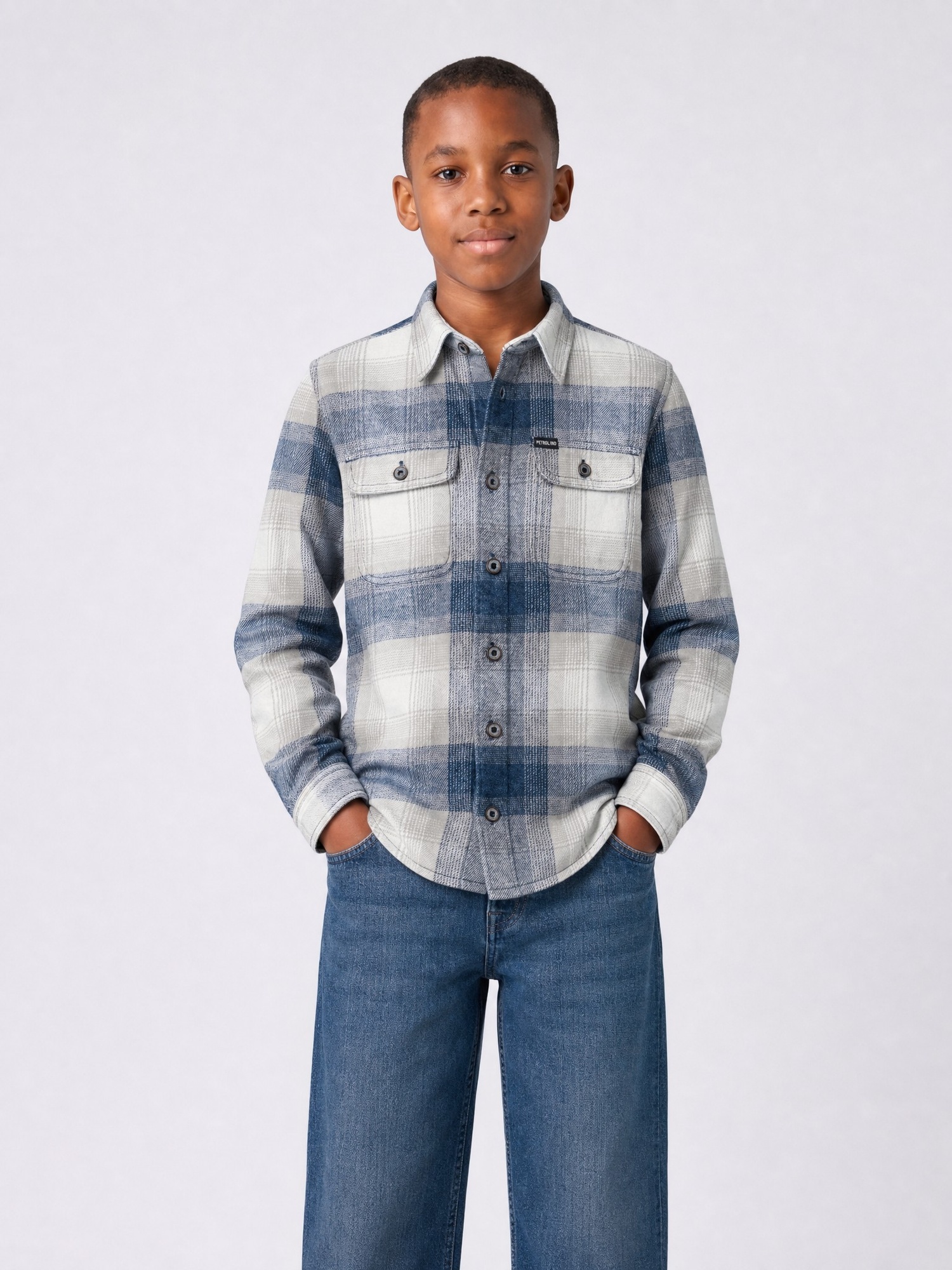 Chemise à carreaux en flanelle ironhaven, PETROL INDUSTRIES