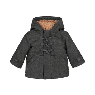 Hooded Duffle Coat with Borg Lining, 1 Month-3 Years LA REDOUTE COLLECTIONS