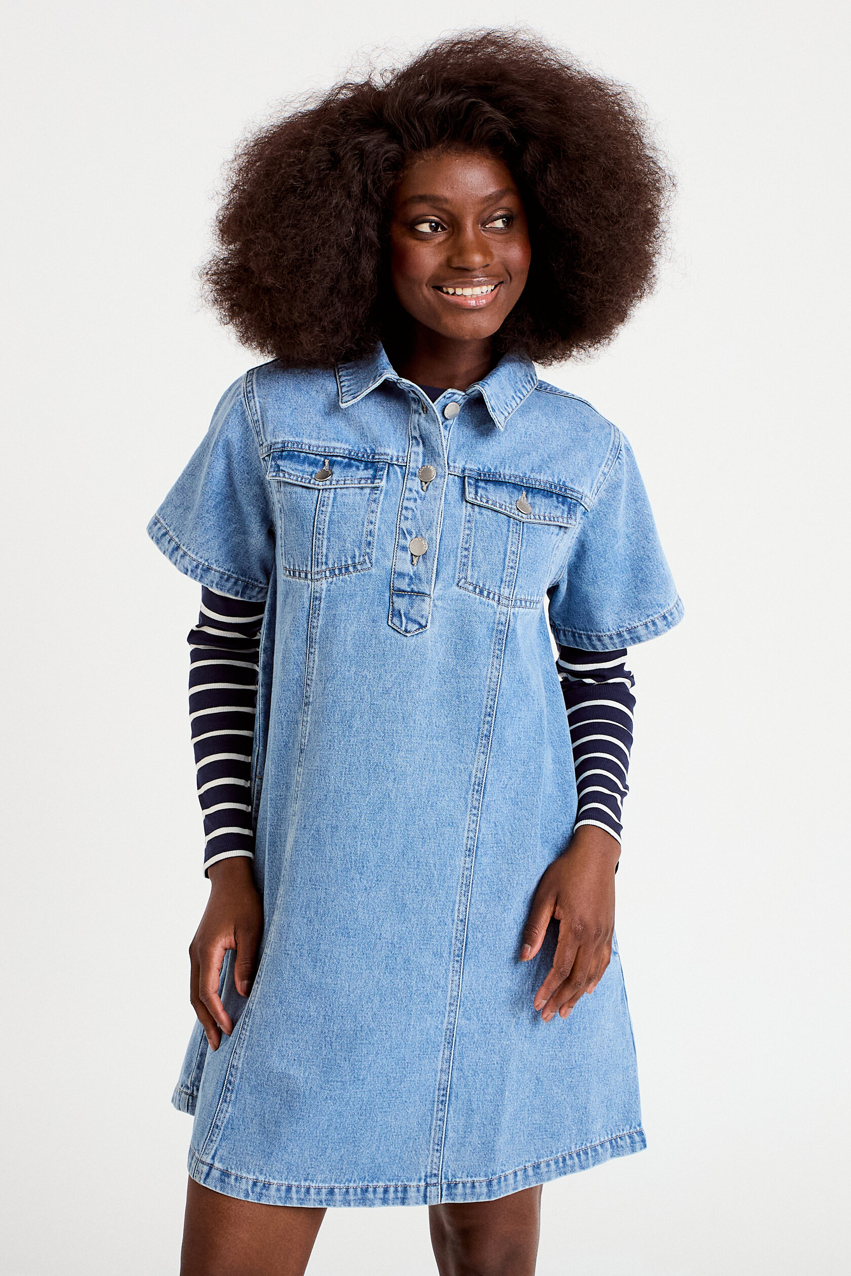 Robe droite en jean, CACHE CACHE