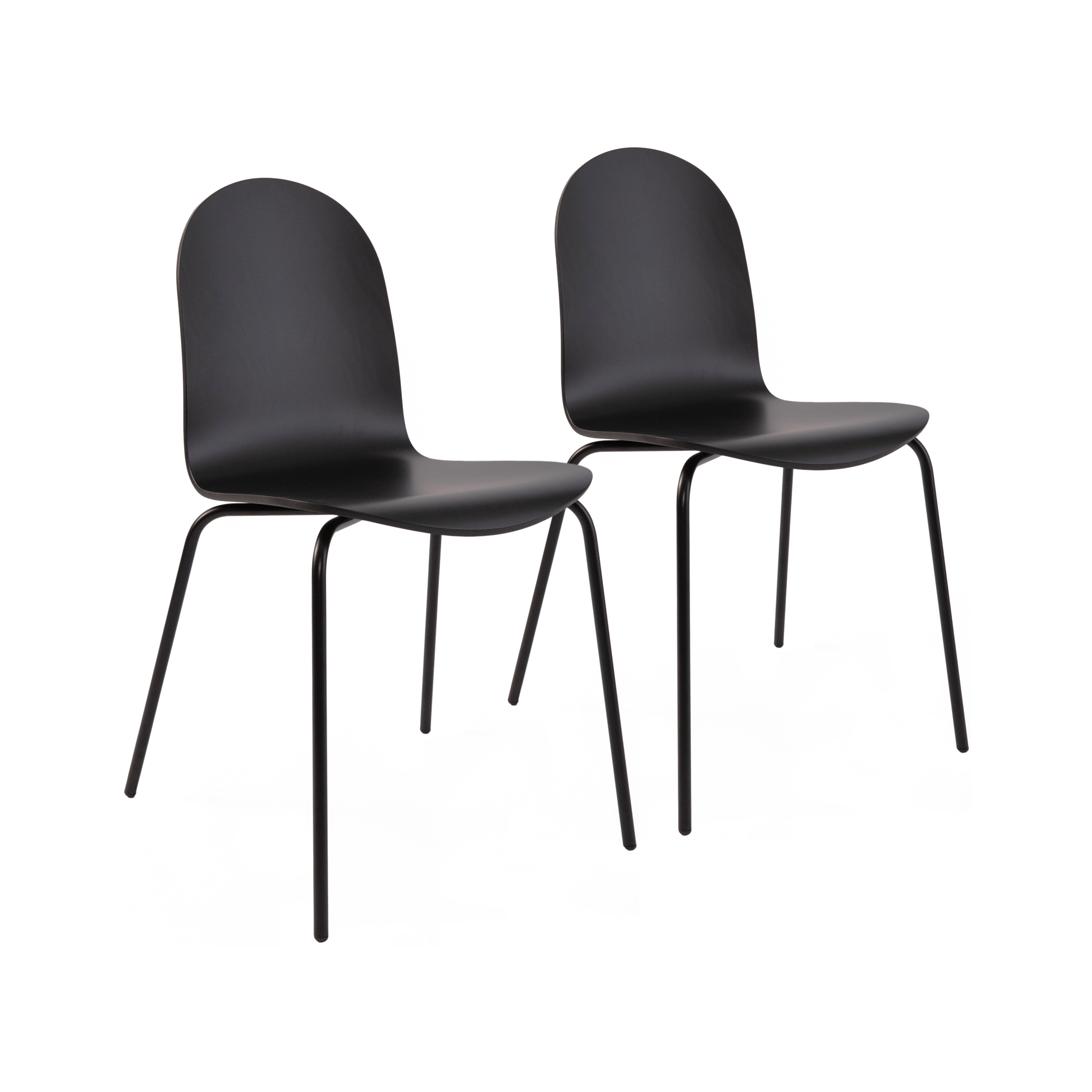Lot de 2 chaises hêtre teinté - RIAZ, CAMIF