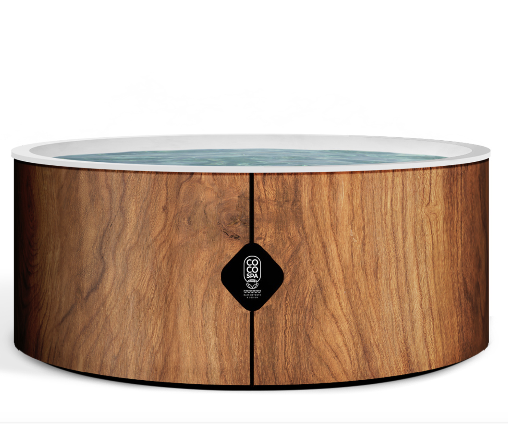 Piscine hors sol gonflable imitation bois, COCO SPA