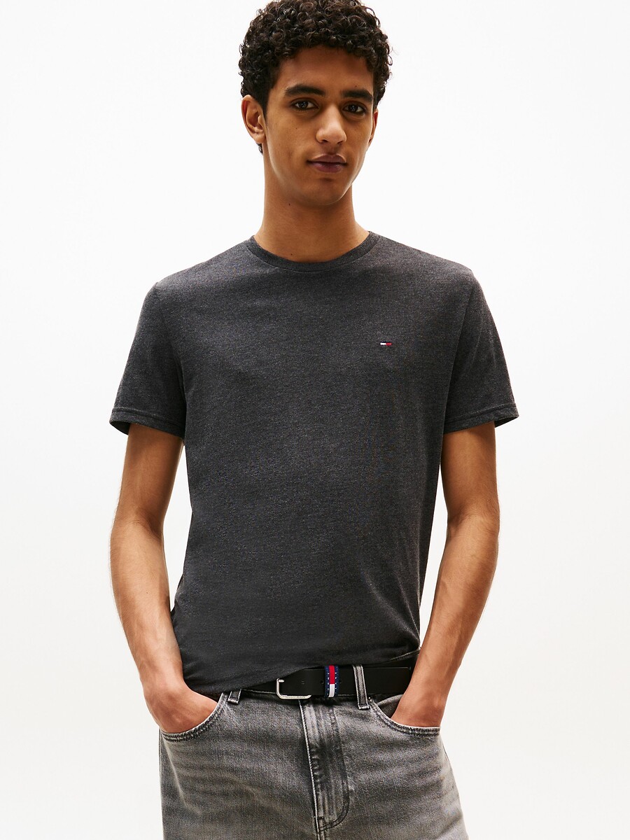 T-shirt col rond slim jaspe