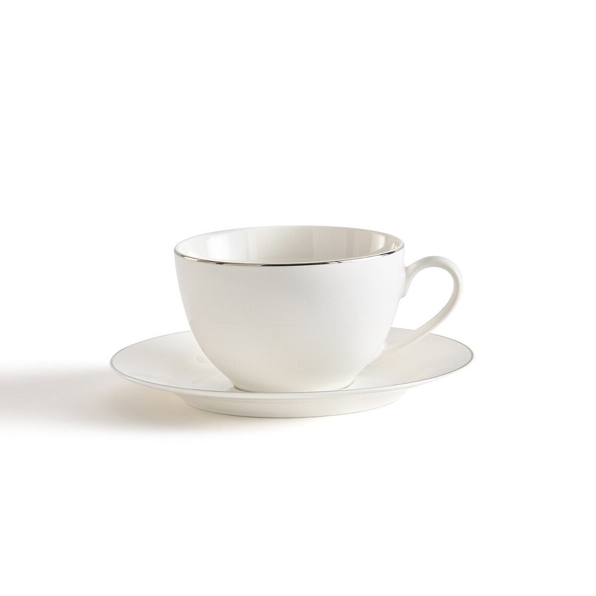 Set of 4 Histoire Argent Tea Cups & Saucers