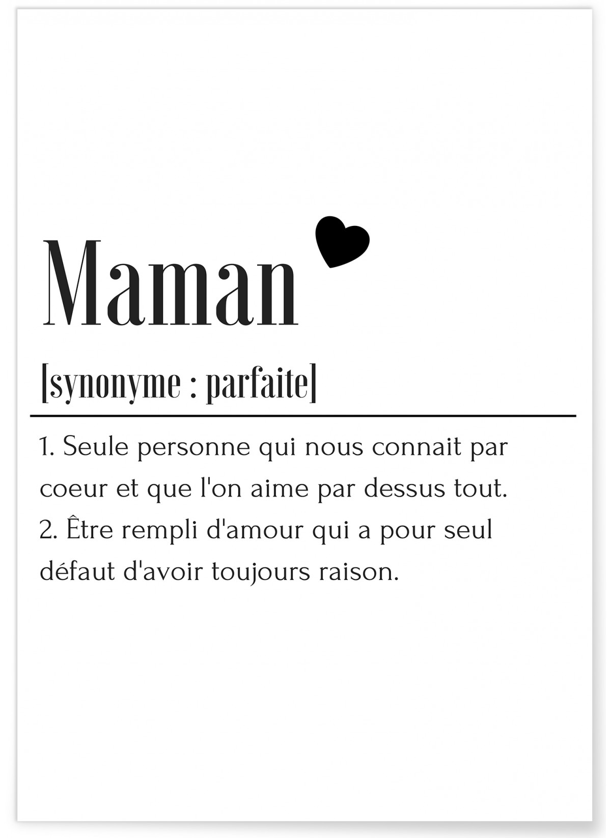 Affiche Définition Maman 2, L'AFFICHERIE