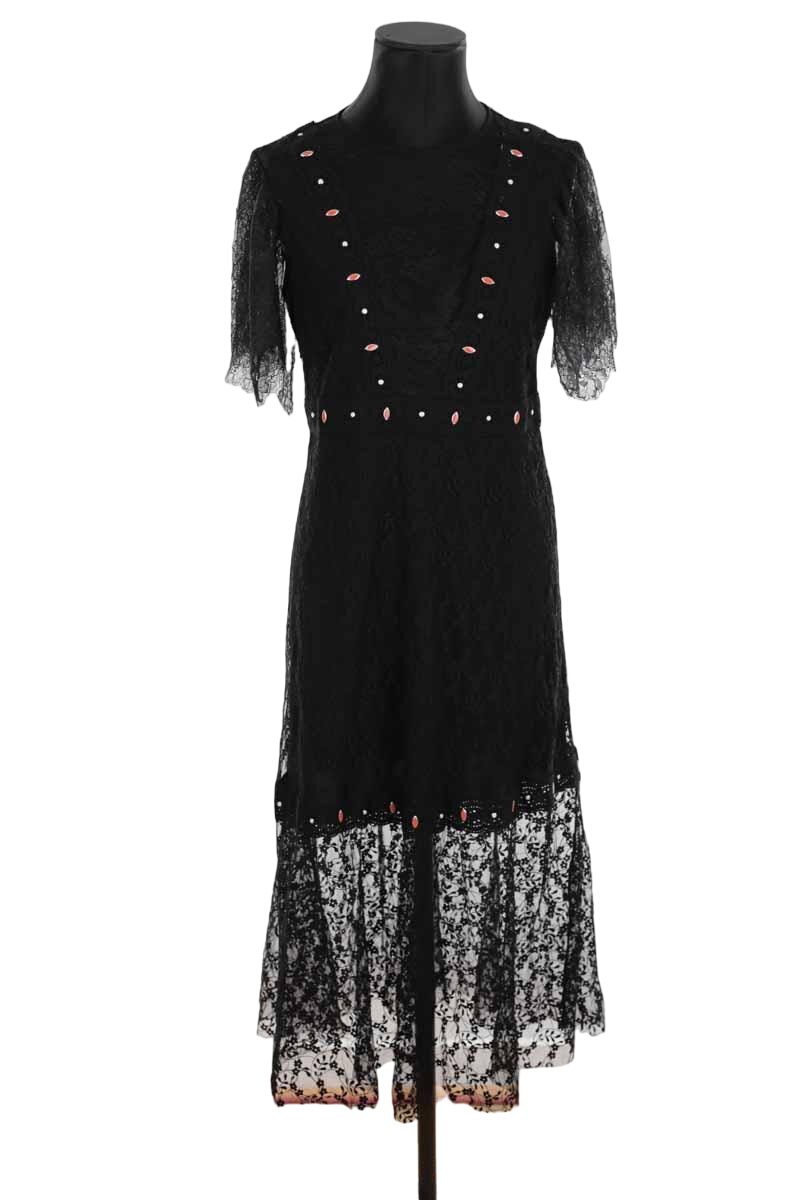 Sandro robe noire dentelle new arrivals