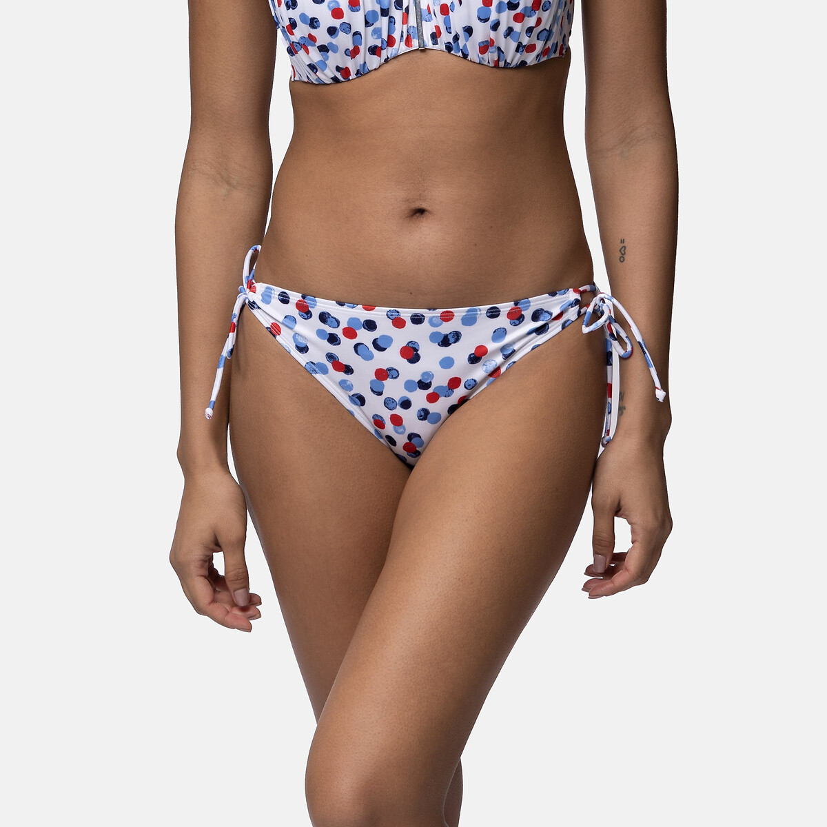 Image of Antibes Tie Side Bikini Bottoms in Polka Dot Print