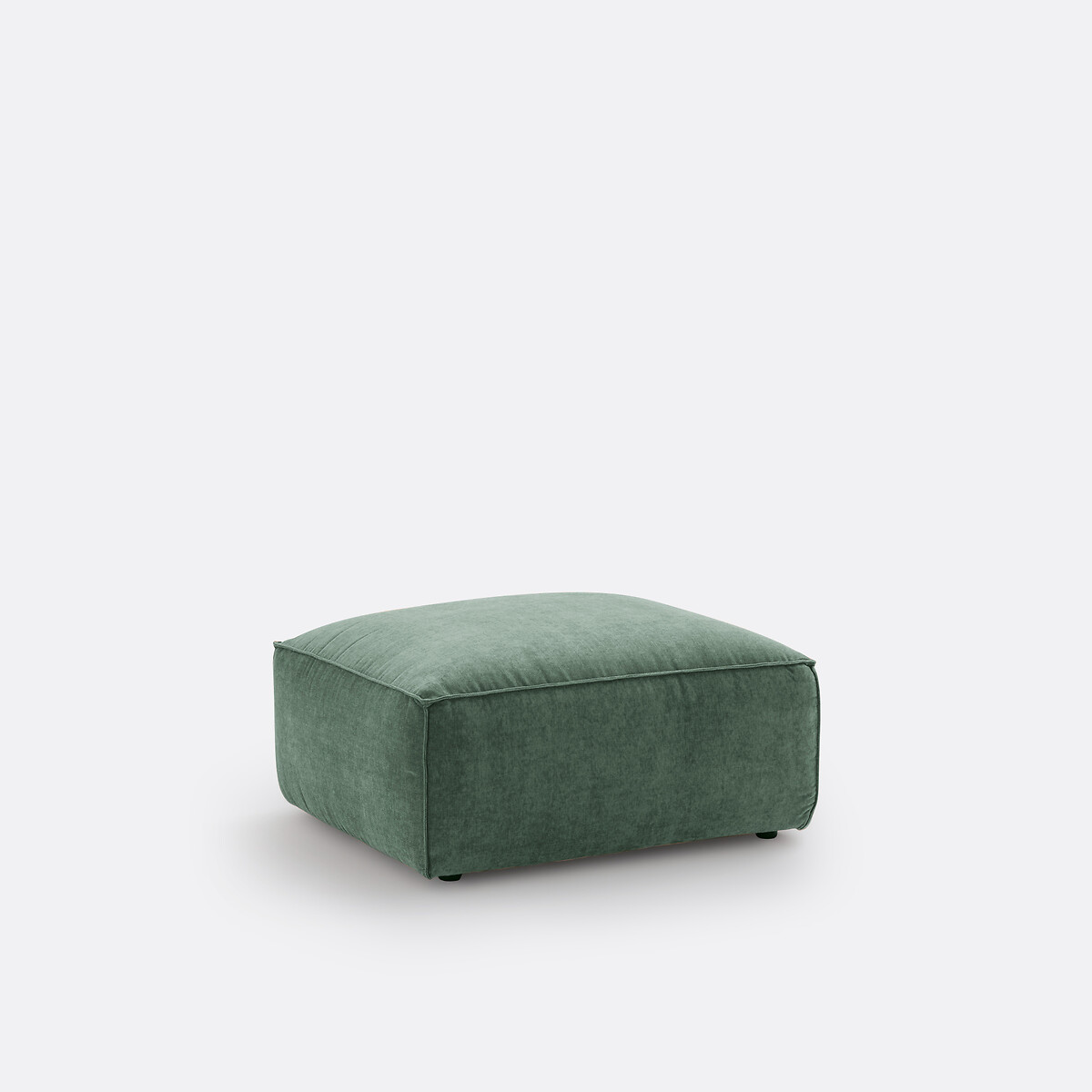 Modulaire poef in getextureerd fluweel, Seven, LA REDOUTE INTERIEURS