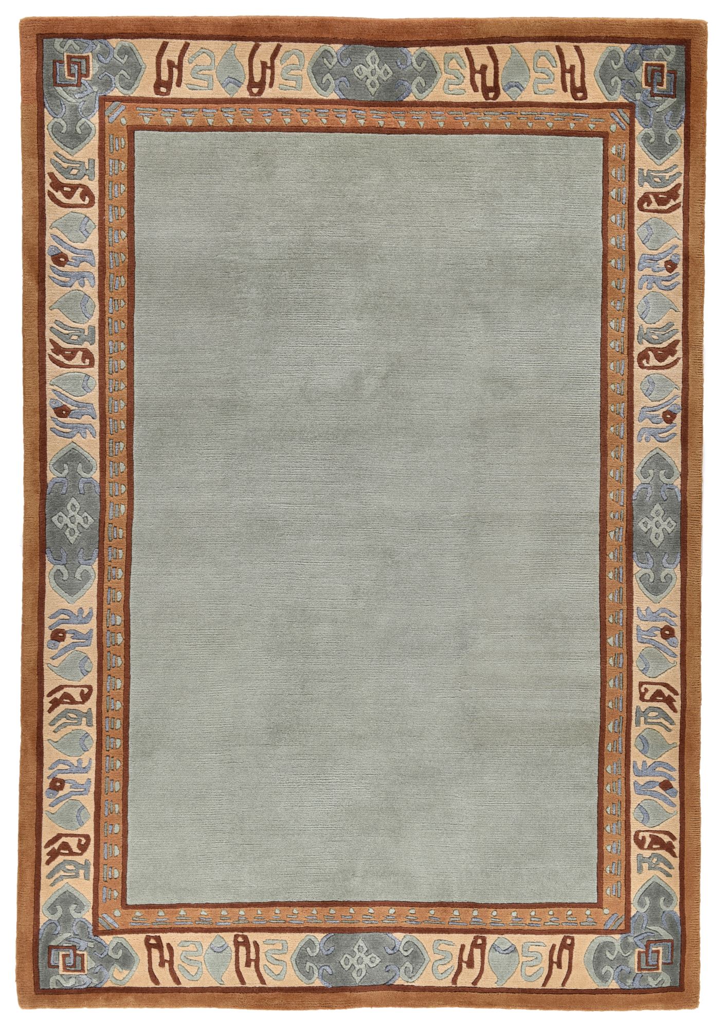 Tapis Gurkha Seta noué main laine et viscose, THEKO