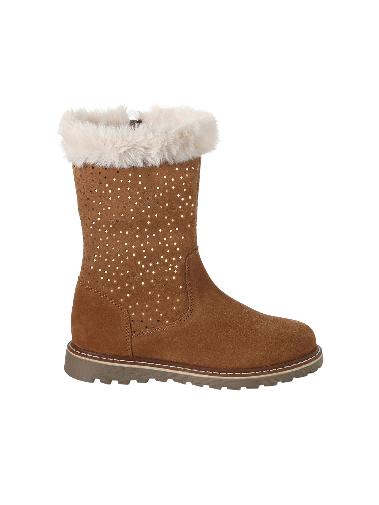 Boots en cuir zippées, VERTBAUDET