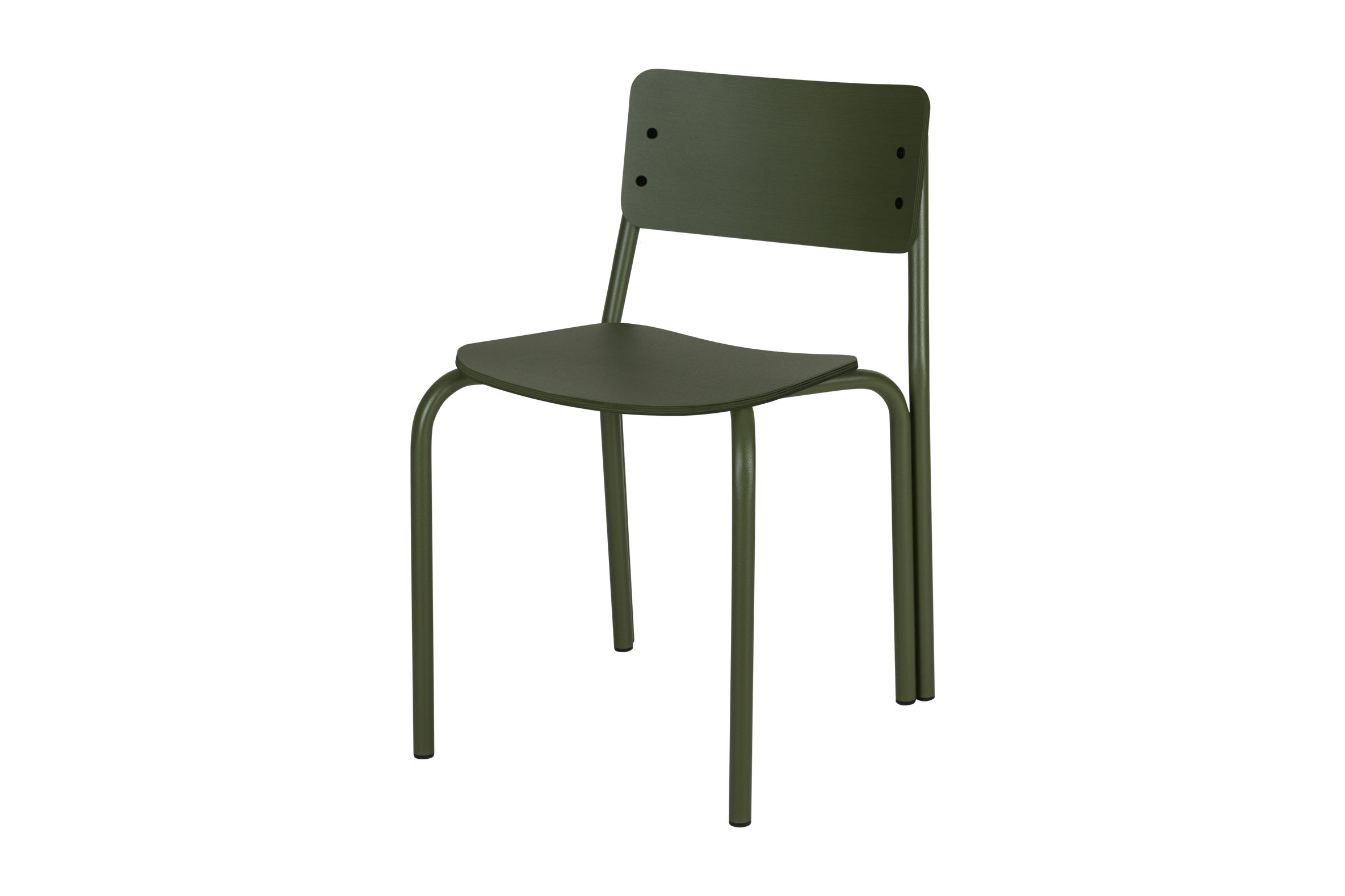 Chaise Kei - bois multiplis, couleur vert forêt, NOO.MA