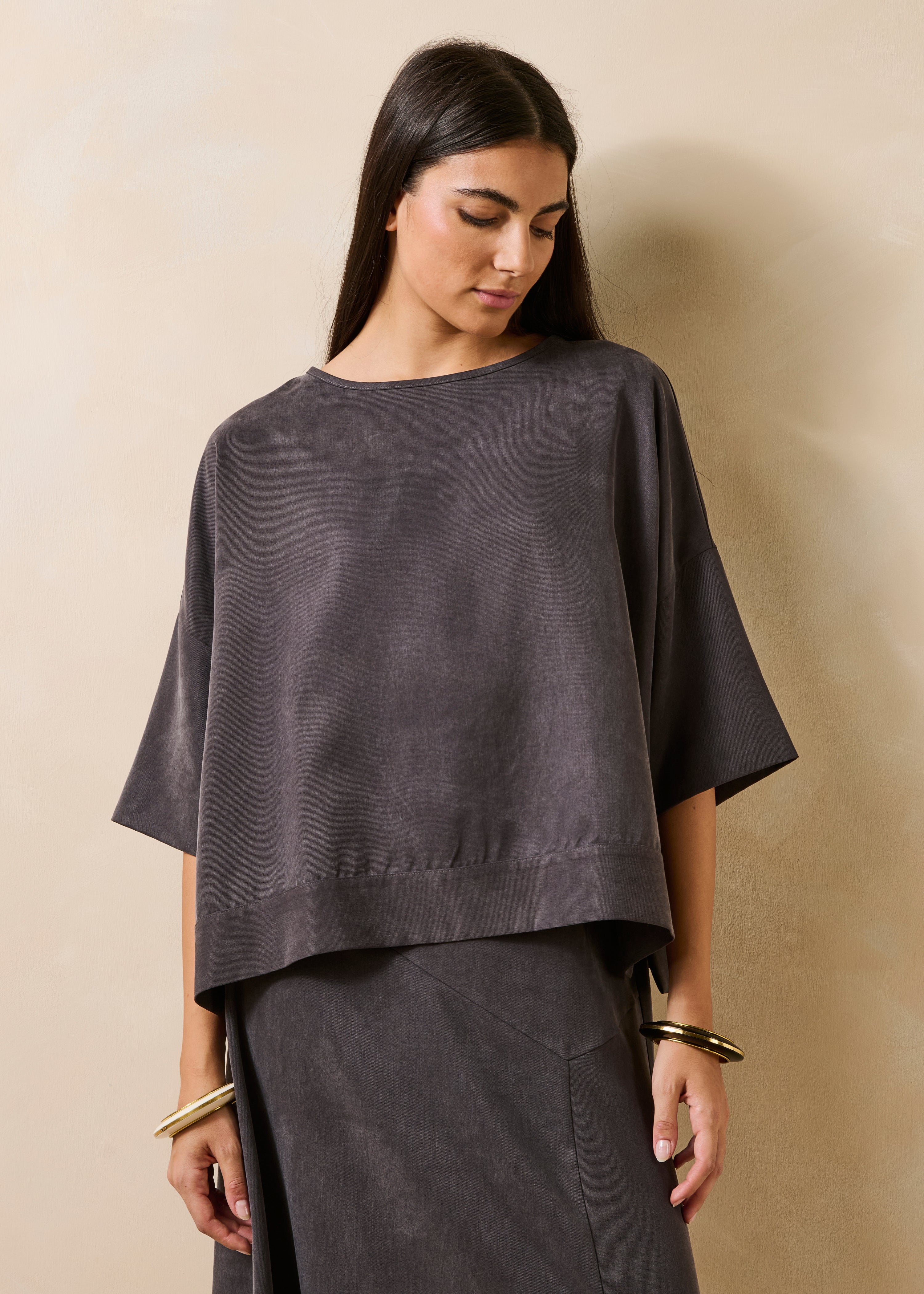 Top ample en satin de lyocell, LA FEE MARABOUTEE