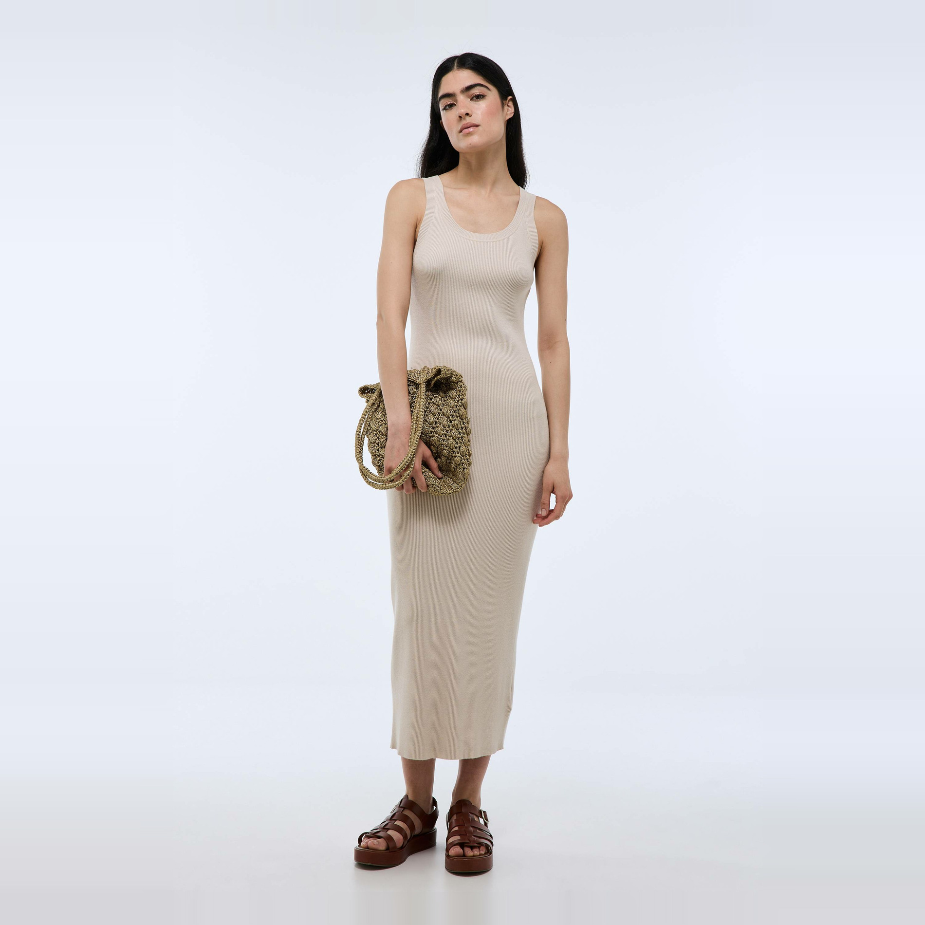 Robe unie en maille, MONOPRIX
