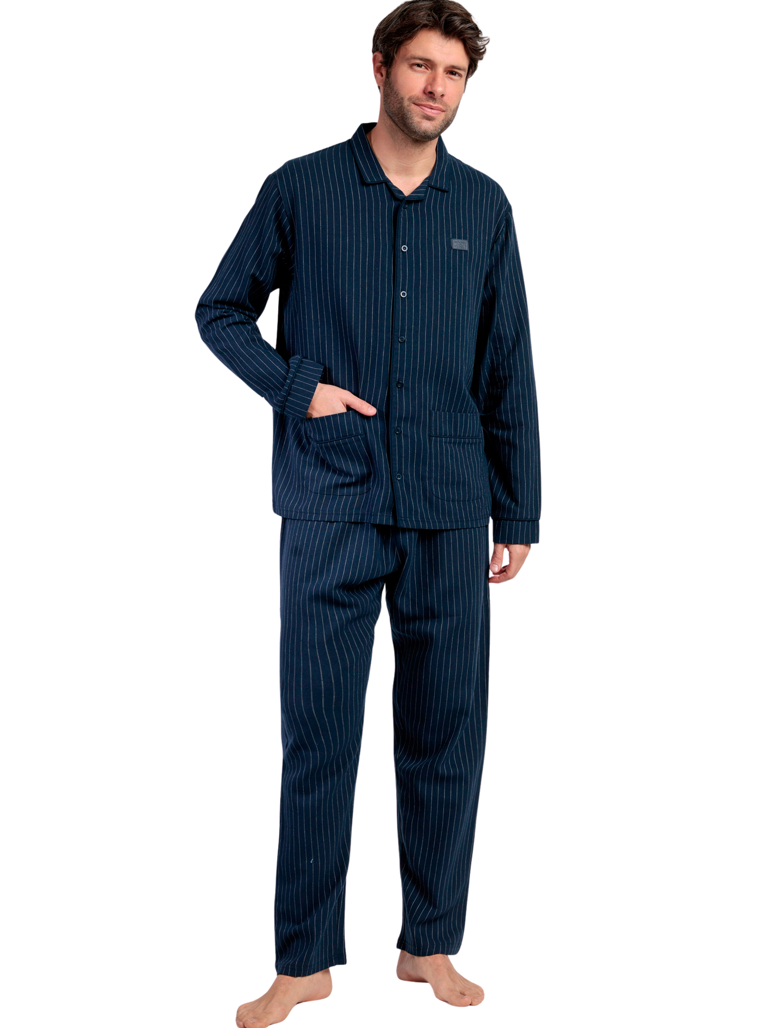 Pyjama pantalon chemise manches longues Stripes Antonio Miro, ADMAS