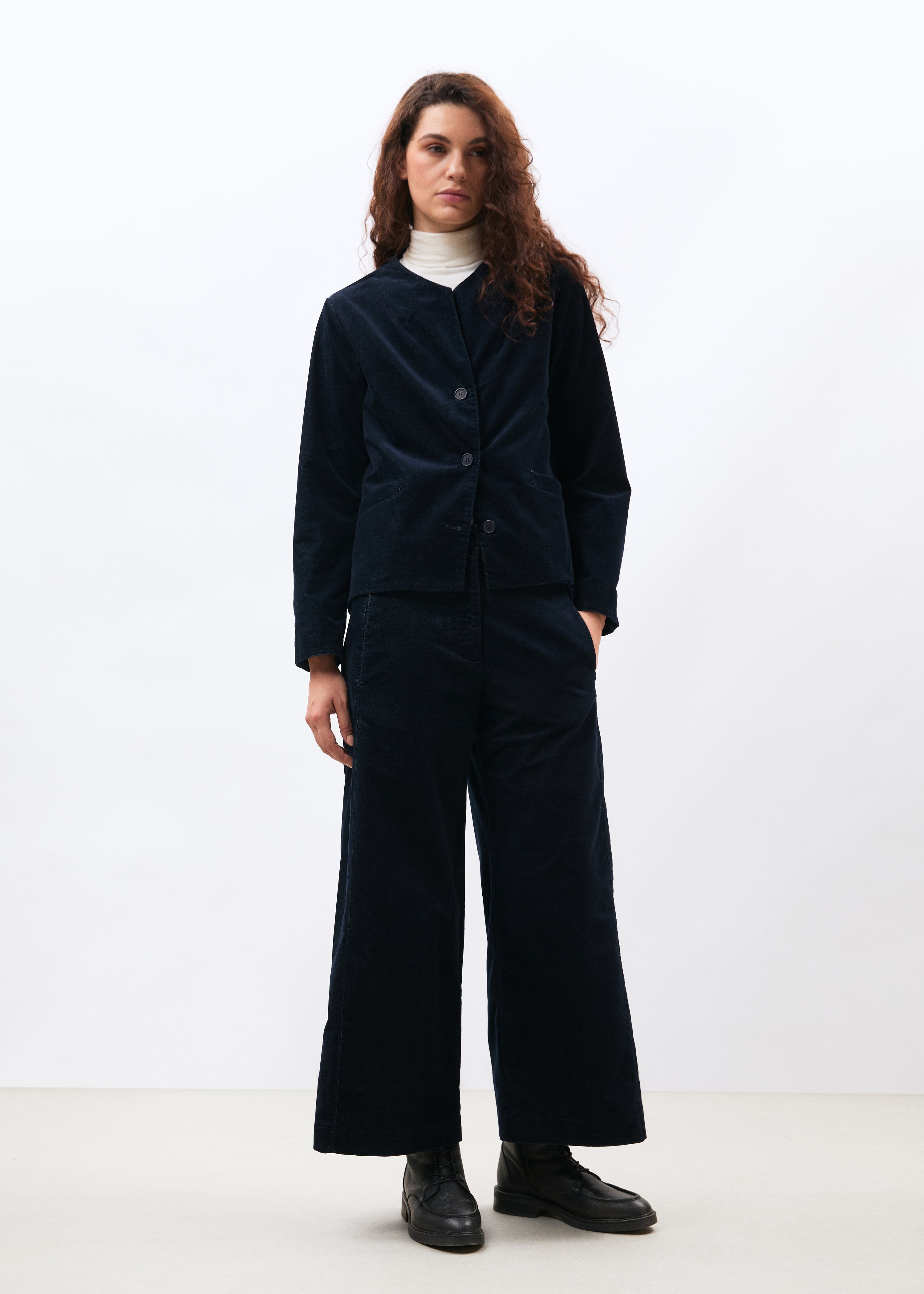 Pantalon large 7/8ème en velours, HUMILITY