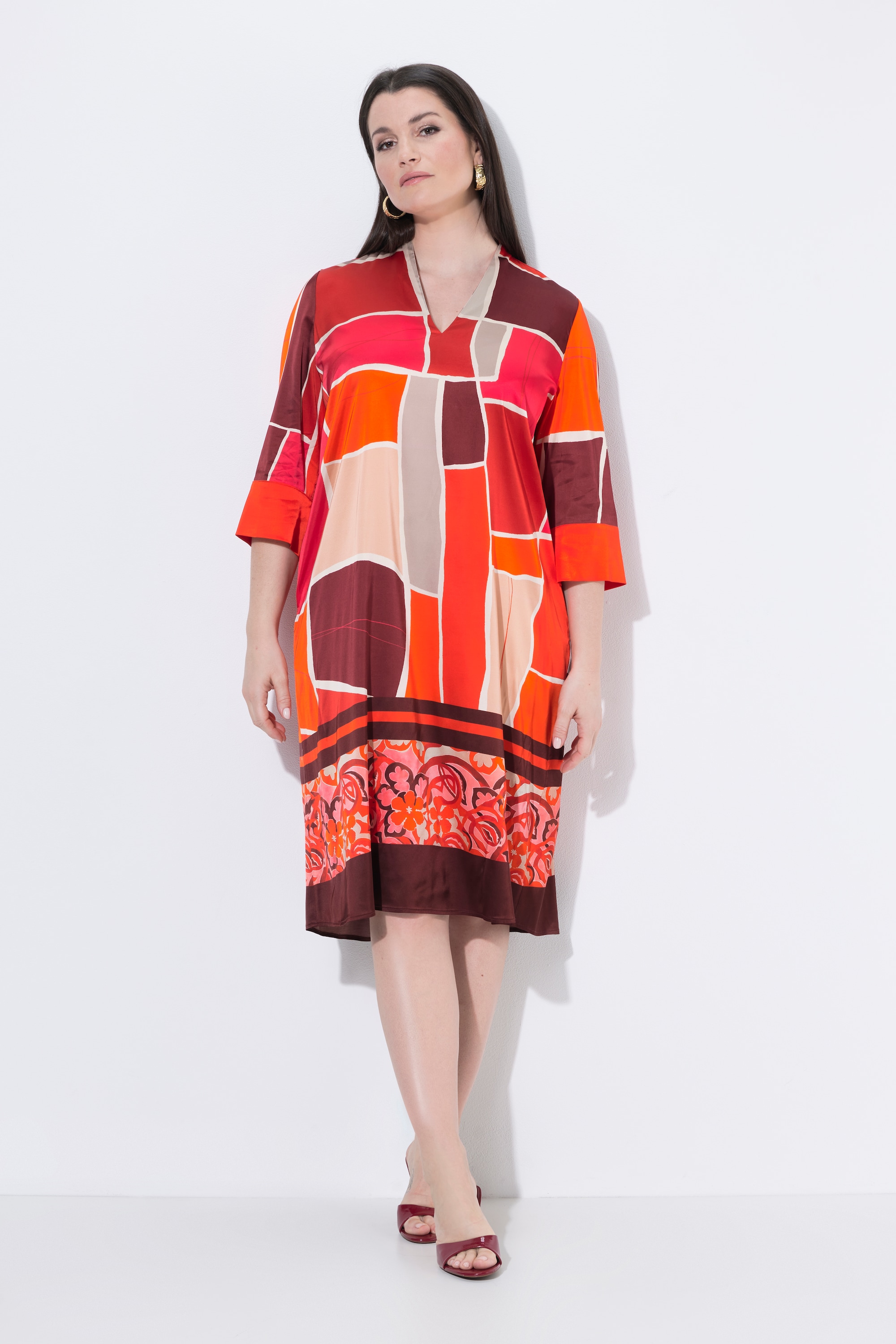 Robe midi coupe évasée, ULLA POPKEN