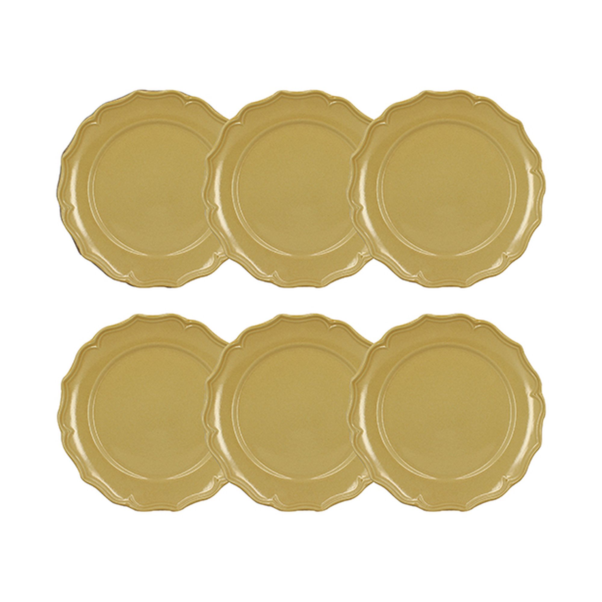 Lot de 6 assiettes plates 26,5cm en grès, SIGNATURE, NOVASTYL