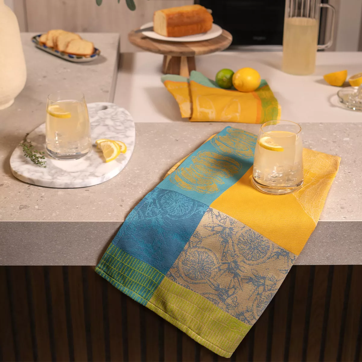 Torchon pur coton LIMONADE AU THYM, GARNIER THIEBAUT