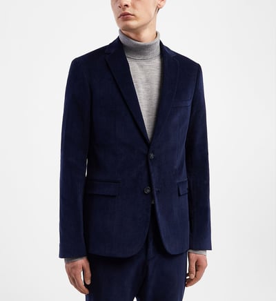 Veste De Costume Ajustée Peroy Coton Velours, COMPTOIR GL
