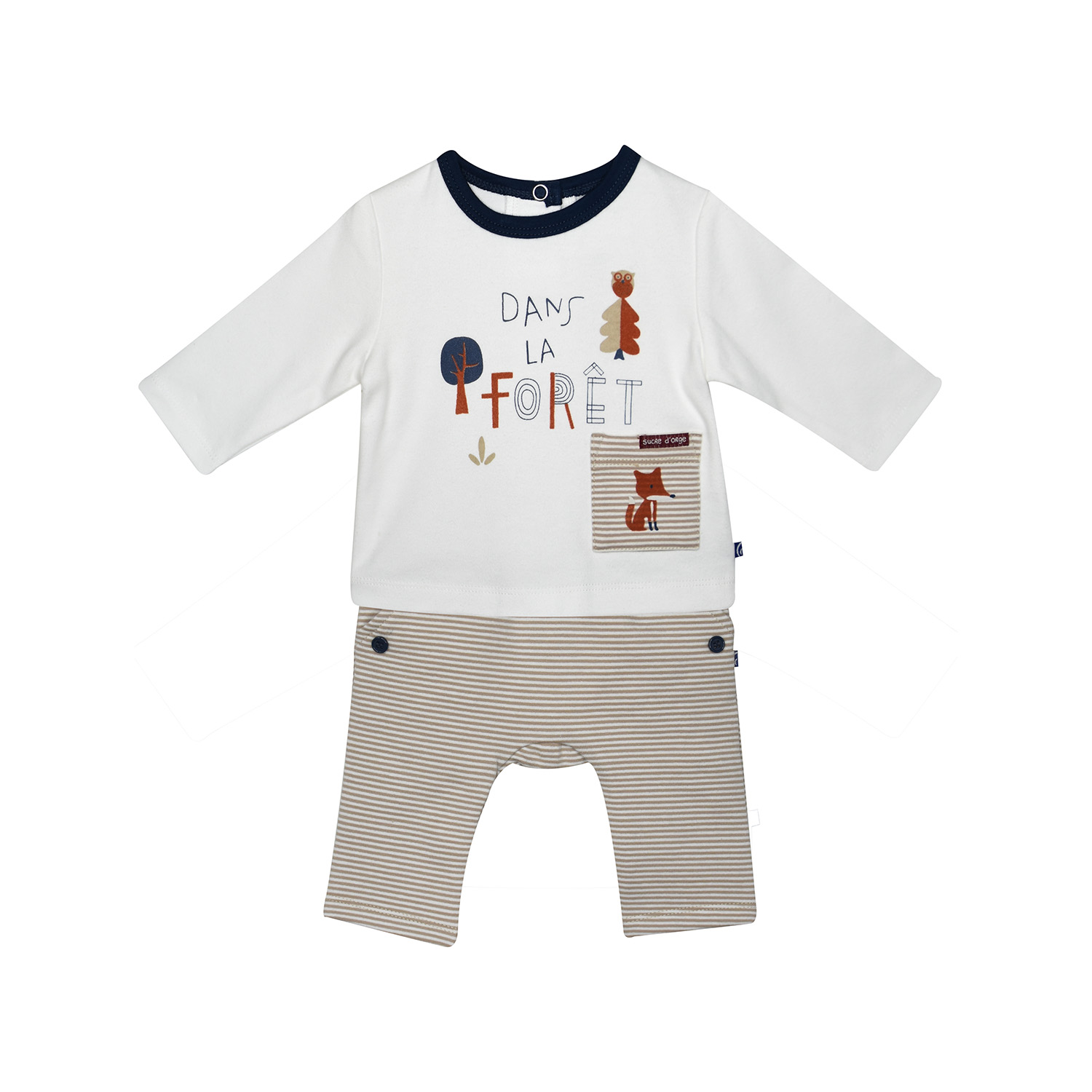 Tee shirt + pantalon naissance franklin, SUCRE D'ORGE