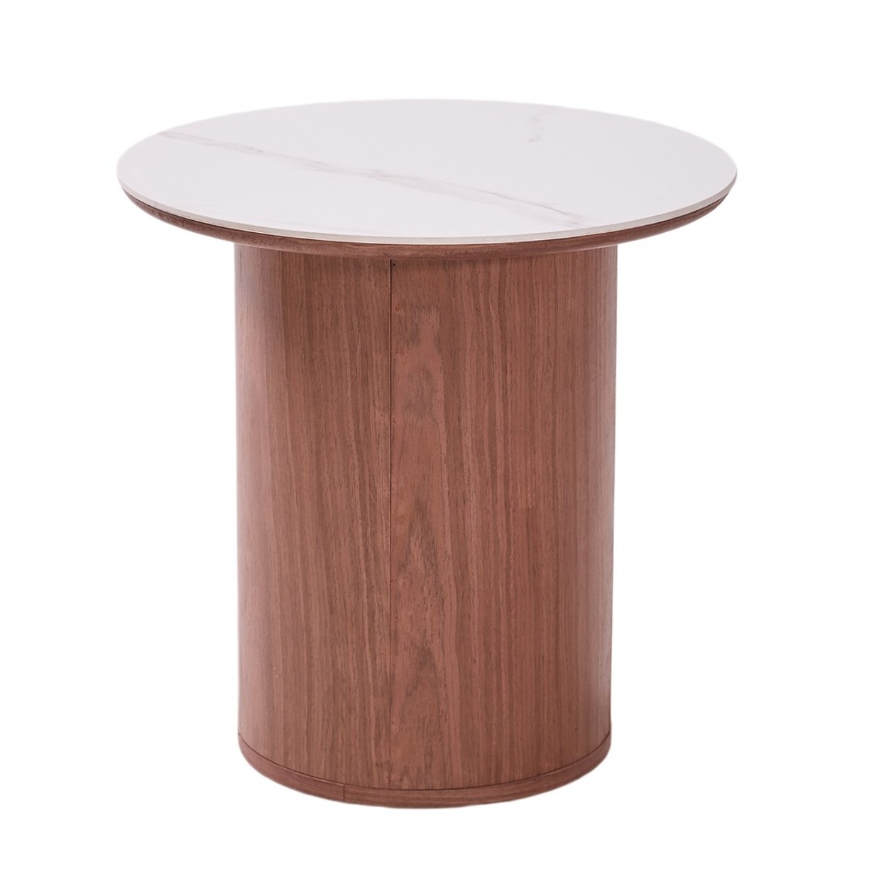 Table d'appoint, effet marbre, marron, YSTAD, NORDLYS