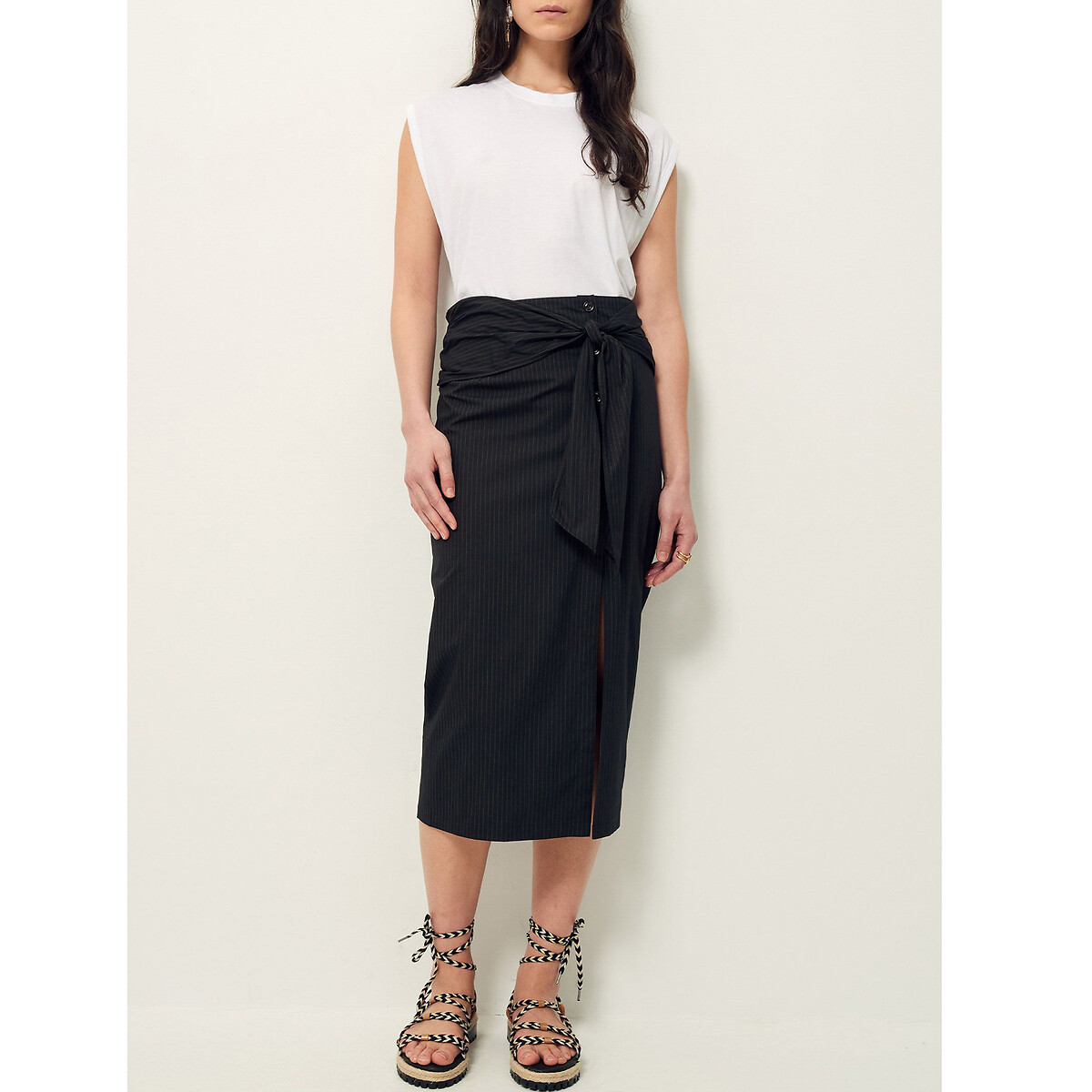Jupe Rayée A.L.C. Campbell Noir Et Blanc Taille M - Neuve Sans étiquette, épuisée En Magasin