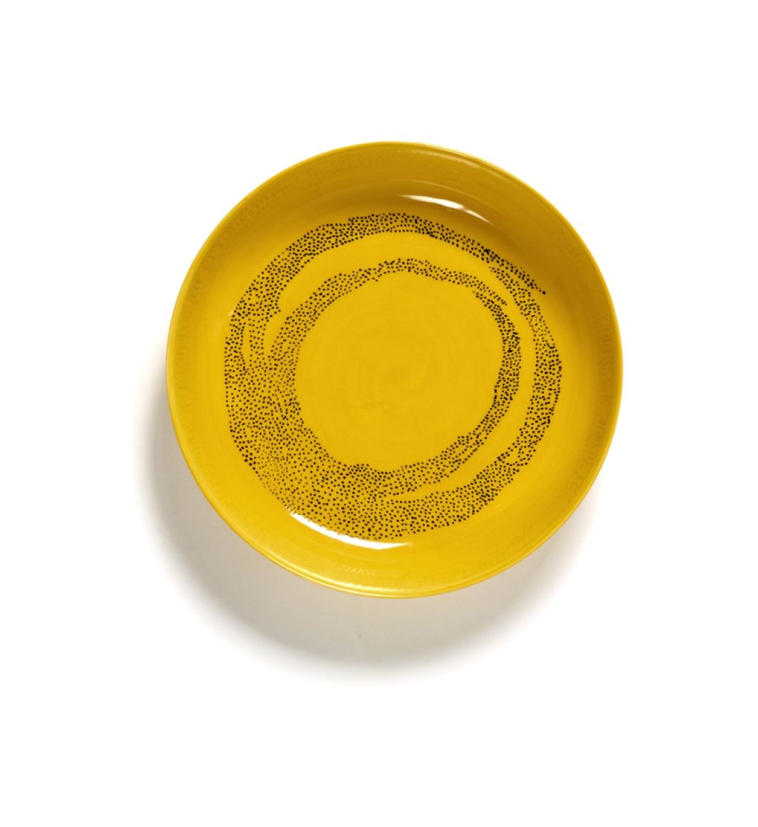 Assiette haute feast par ottolenghi grès jaune/noir ø22 cm, SERAX