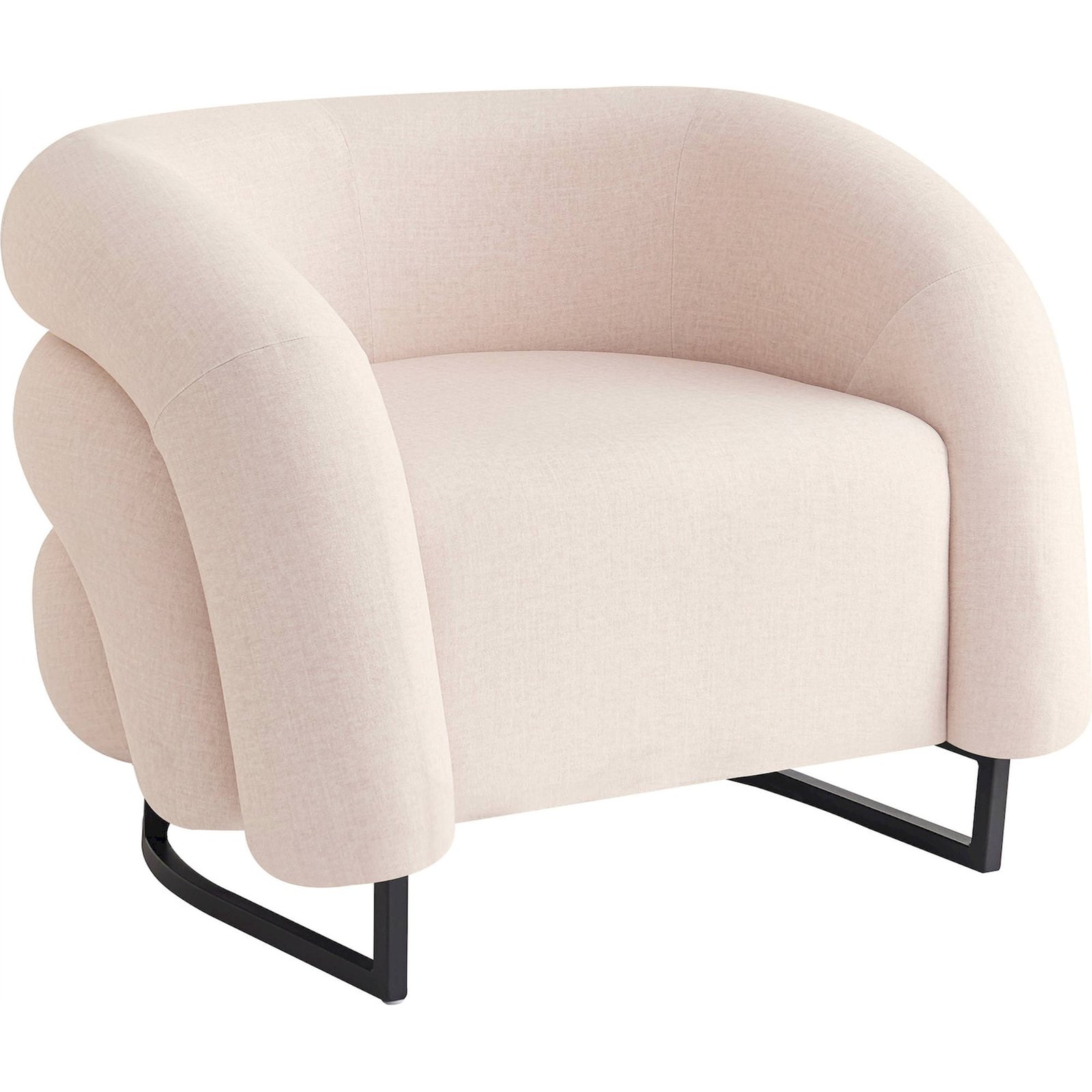Fauteuil lounge tissu capitonné FLESSA, RECOLLECTION