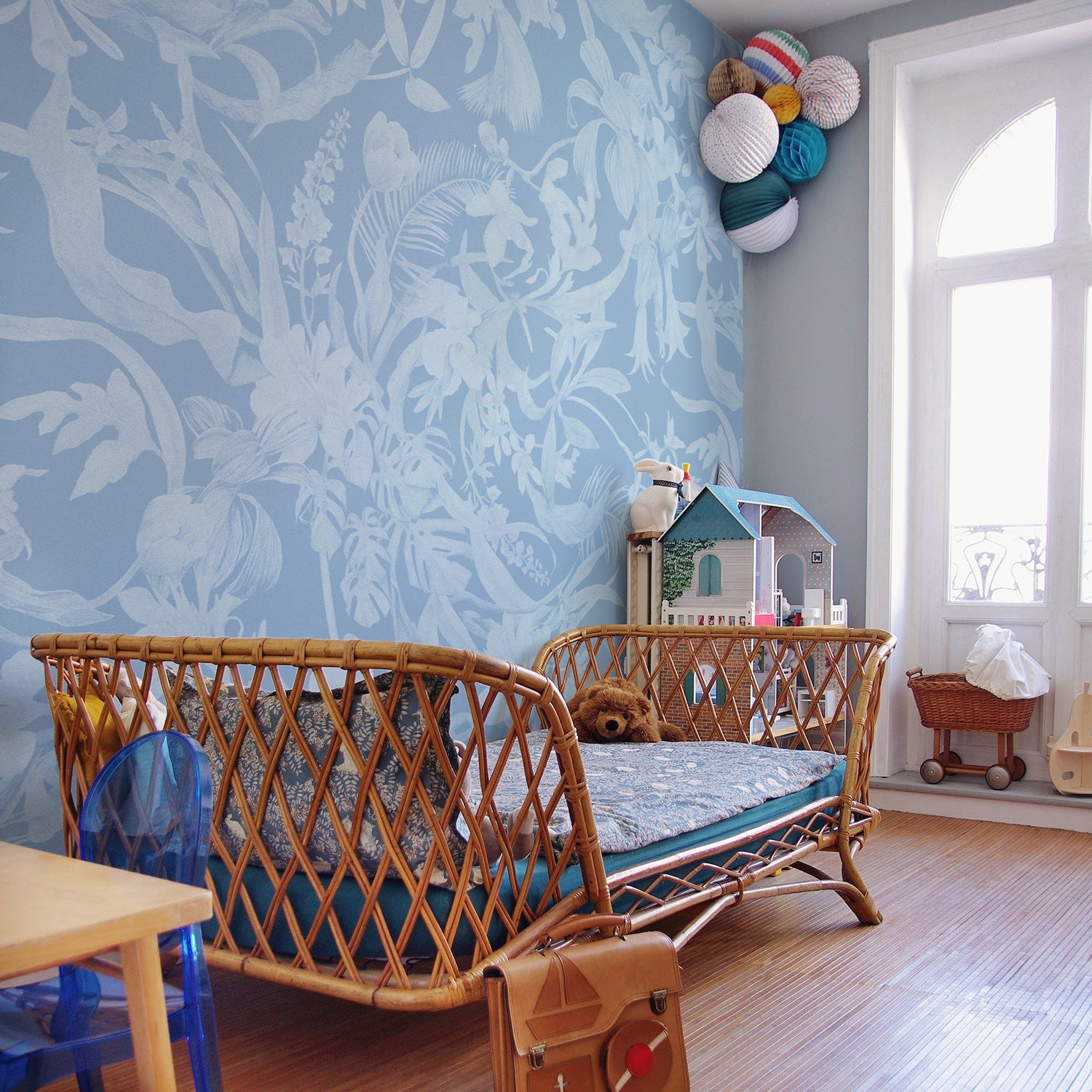 Papier peint panoramique Grandi Fiori - floral stylisé, intissé mat 150g, LE PAPIERS DE NINON