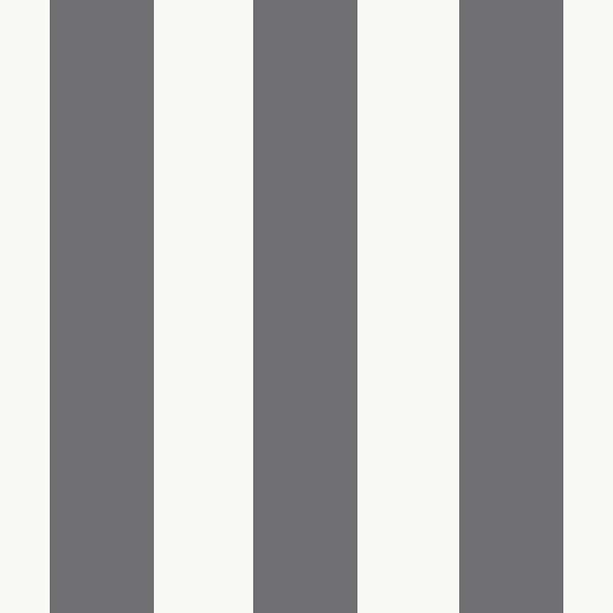 Papier peint rayures larges anthracite blanc, HEXOA