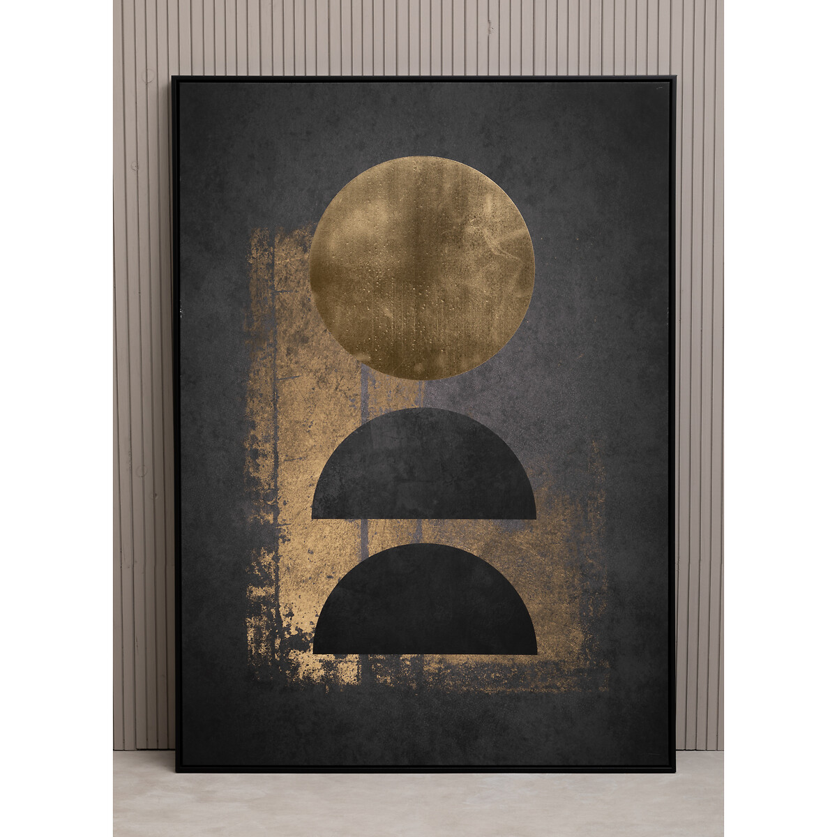 102.6cmx142.6cm Black and Gold Foil Abstract Canvas, FIFTY FIVE SOUTH