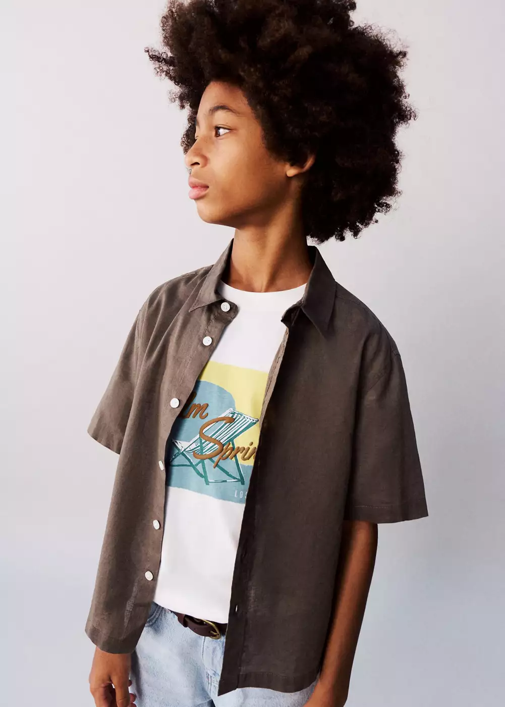 Chemise lin manches courtes, MANGO KIDS