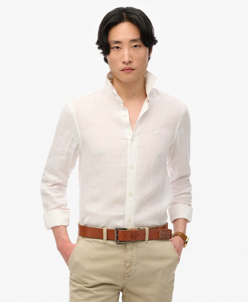 Chemise Vacation en Lin Brodé Coupe Décontractée, SUPERDRY
