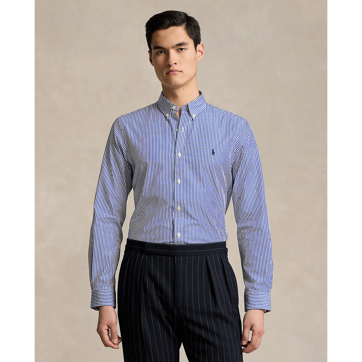 Camisa ceñida de popelín elástico, POLO RALPH LAUREN