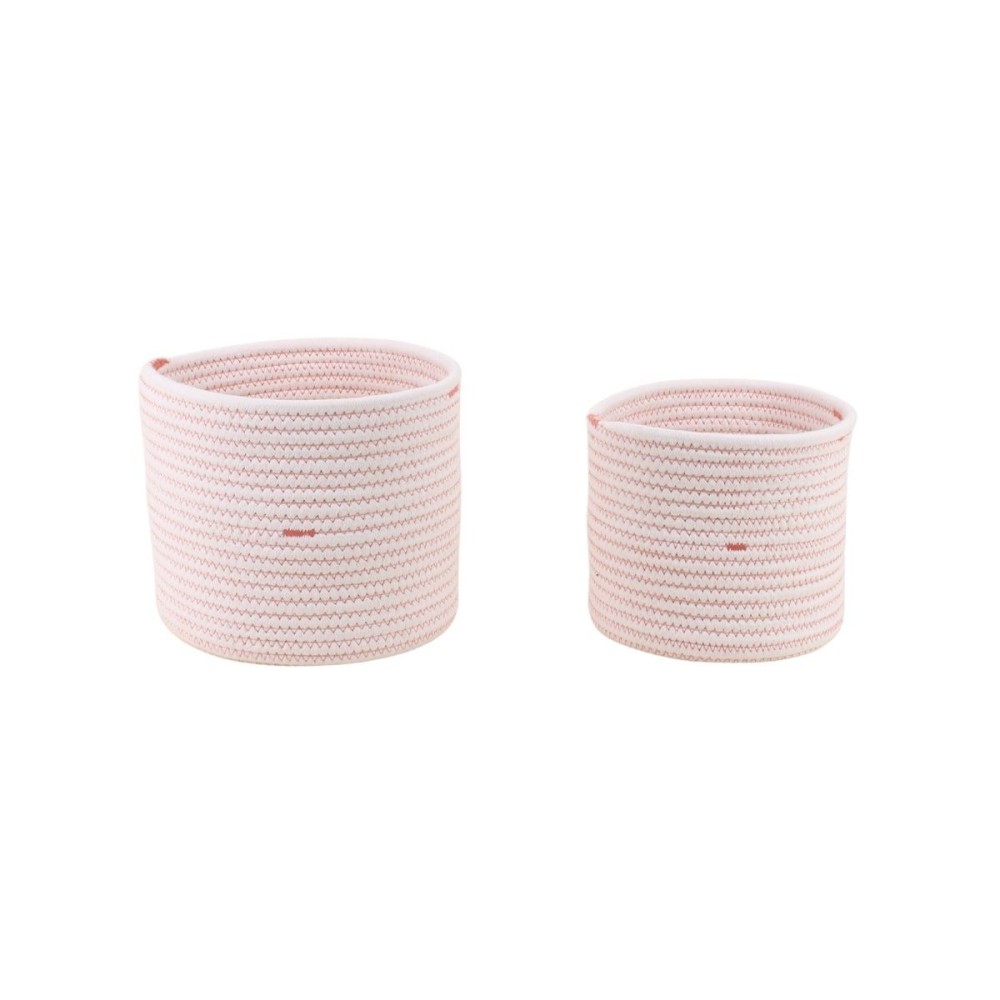 Lot de 2 paniers en corde détails, AZAO