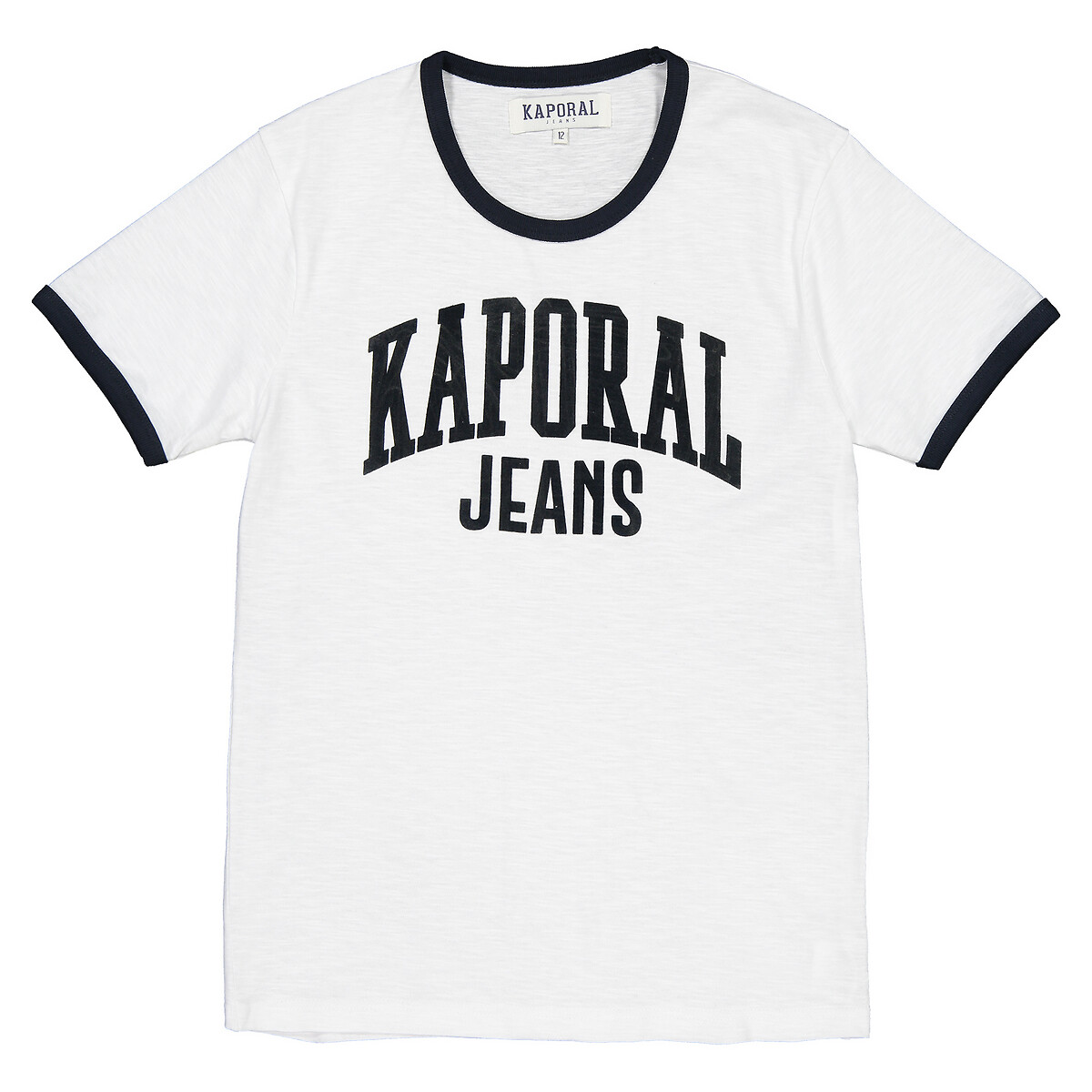 fascism presentation job Logo cotton t-shirt with short sleeves, 10-16 years white Kaporal | La  Redoute
