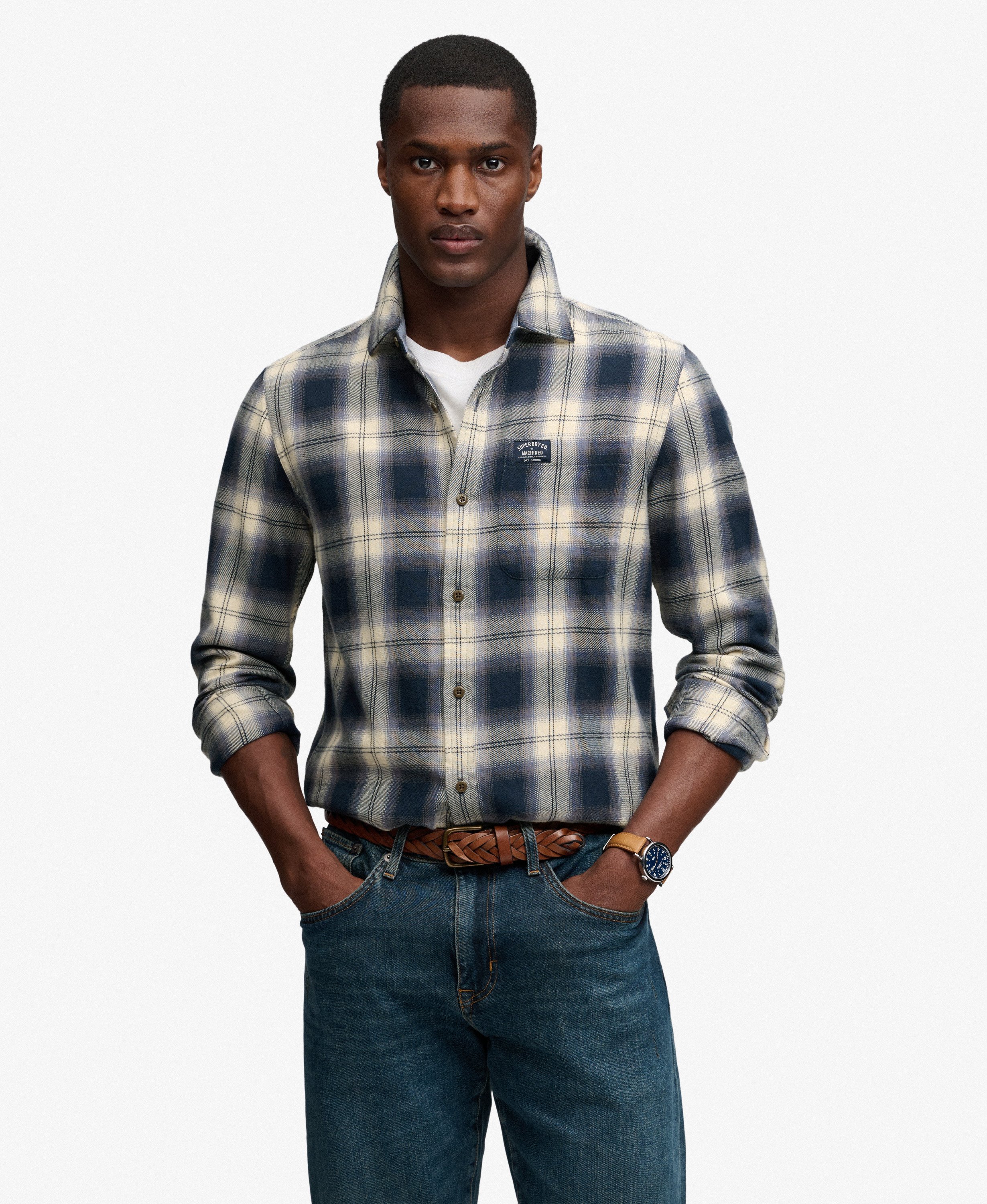 Chemise Lumberjack en Coton à Manches Longues, SUPERDRY