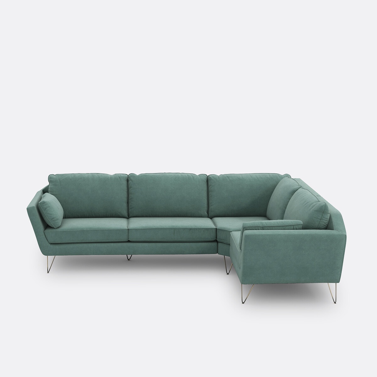 Canapé d’angle XL en velours, Topim, LA REDOUTE INTERIEURS
