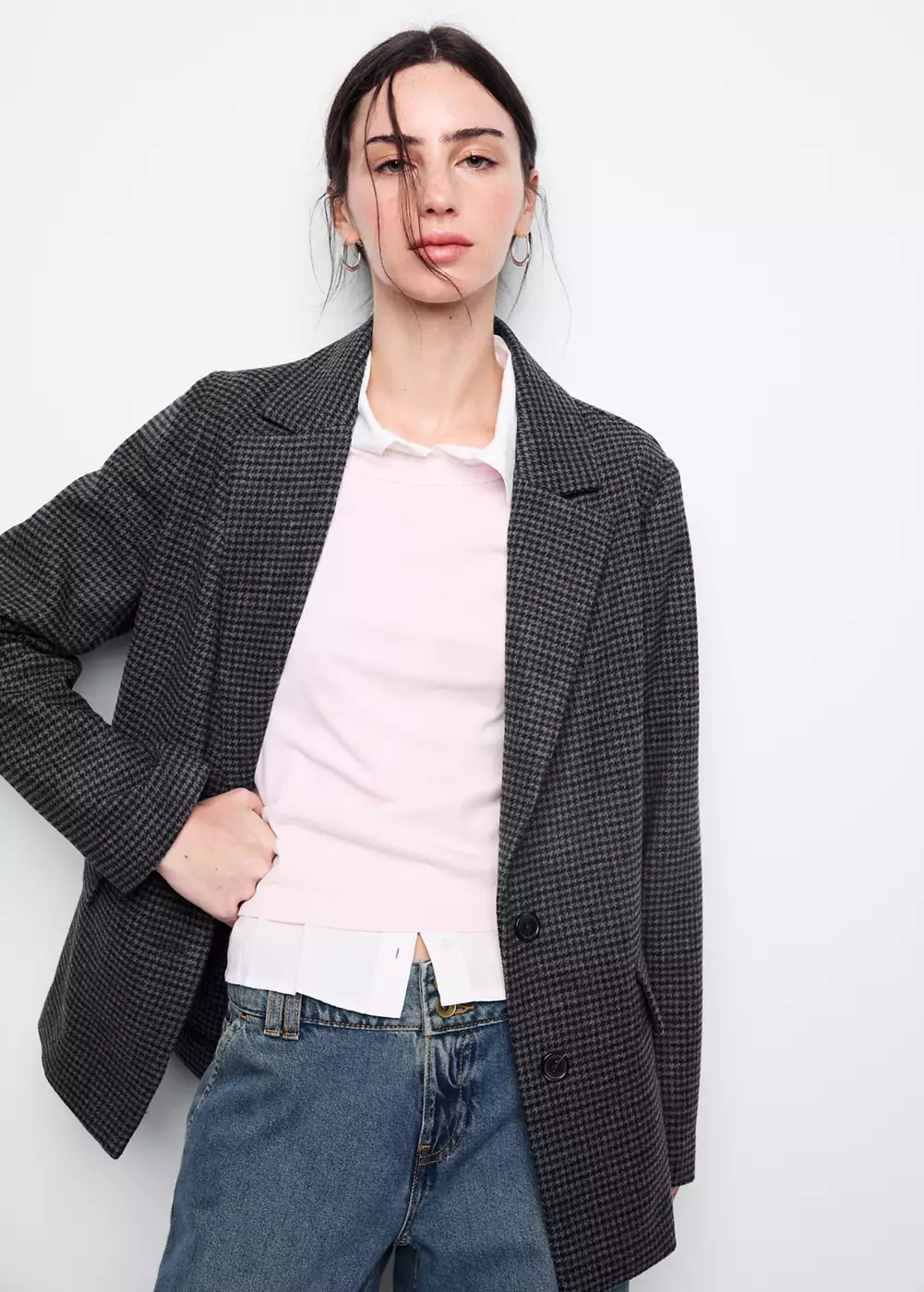 Blazer laine mélangée, MANGO TEEN