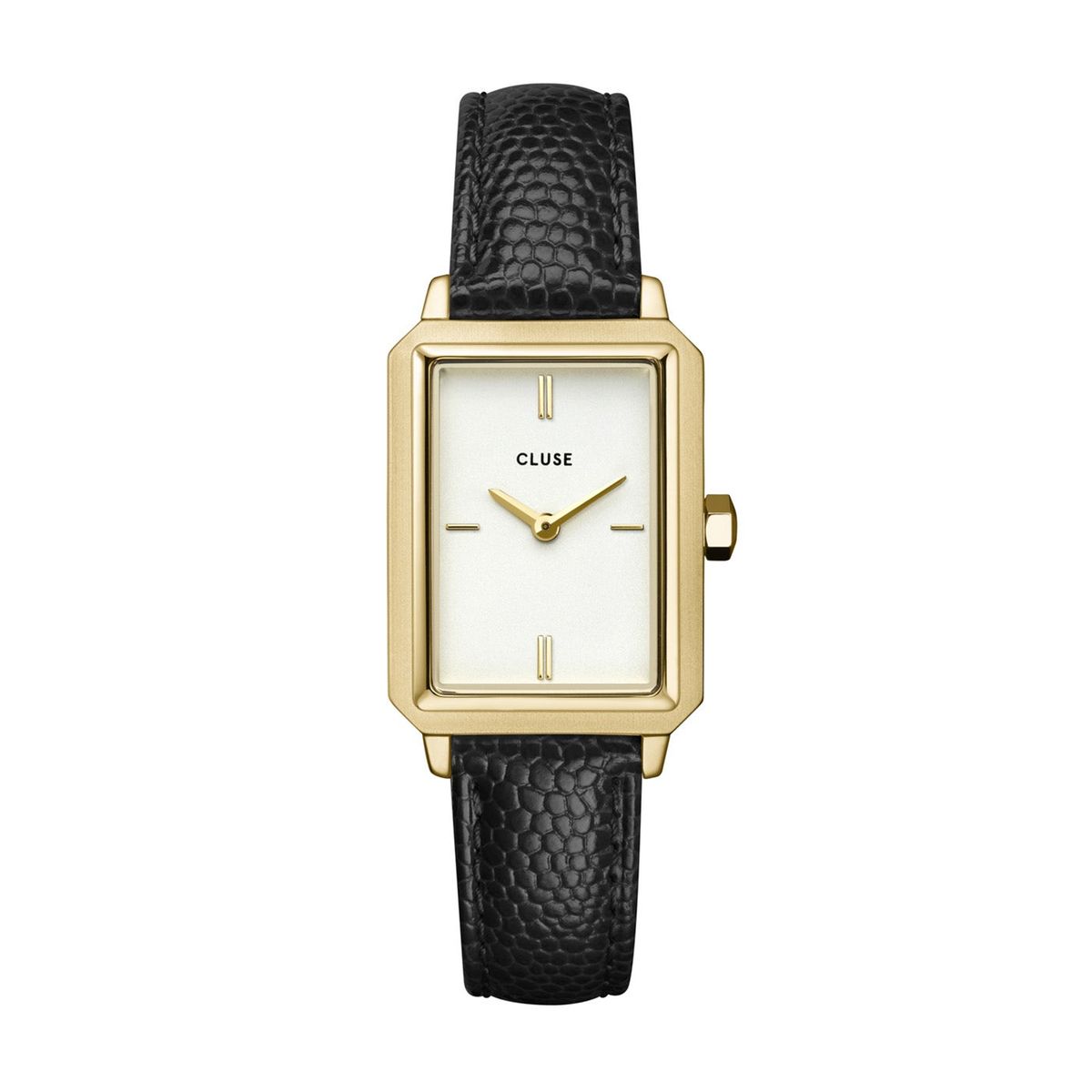 Montre analogique fluette dor blanc noir Cluse La Redoute