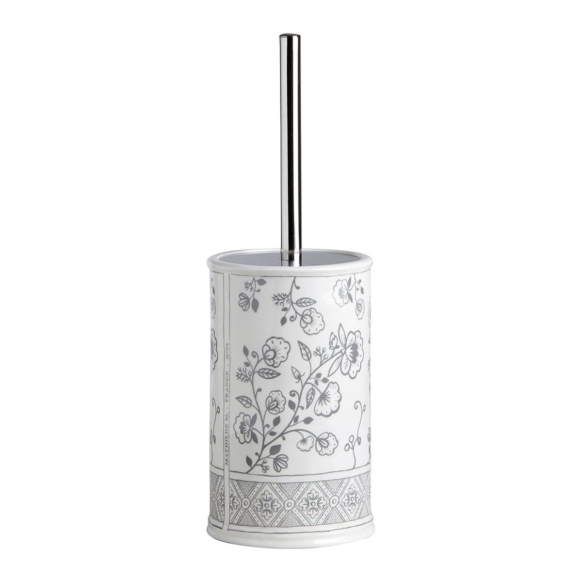 Brosse WC avec support 36 cm blanc cassé Brosse WC avec support 36 cm blanc cassé