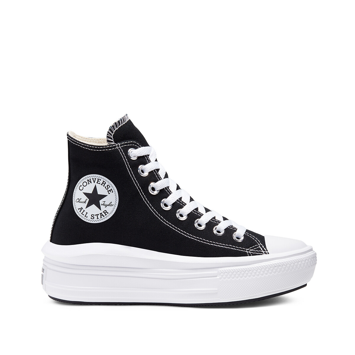 Converse Chuck Taylor All Star Move Platform Hi sneakers zwart/beige/wit online kopen